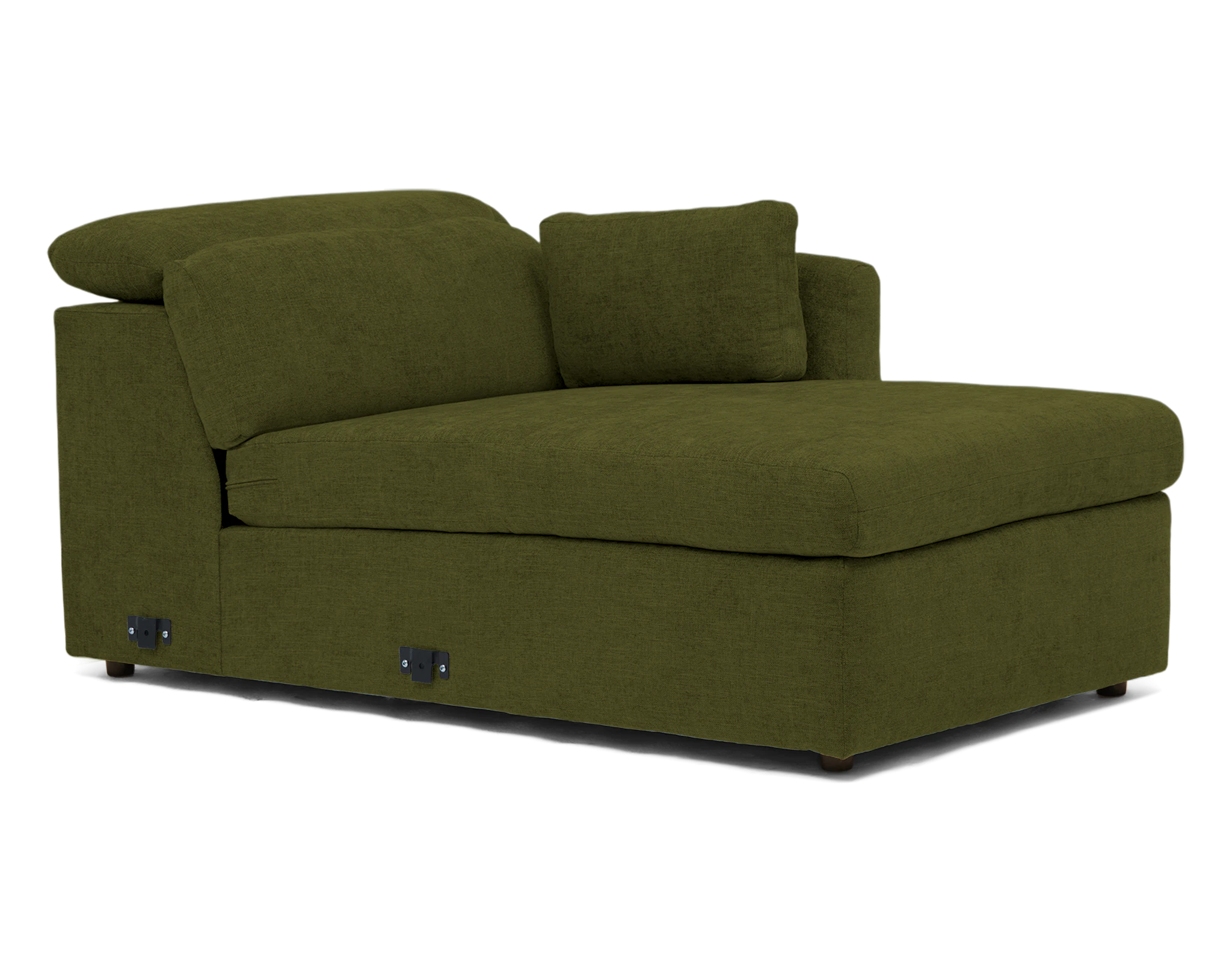 fitz single arm chaise faithful olive
