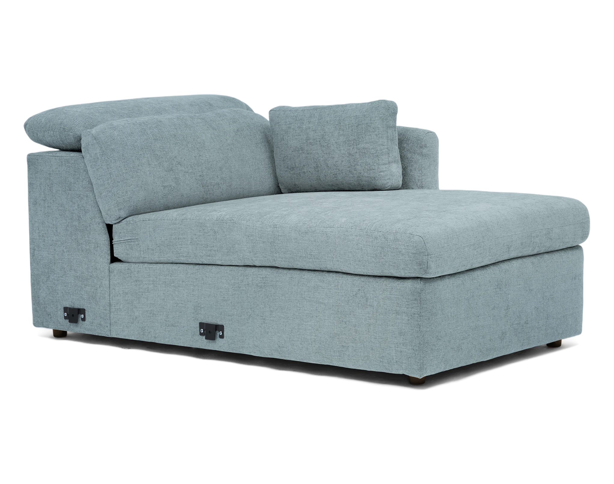 fitz single arm chaise plush mist