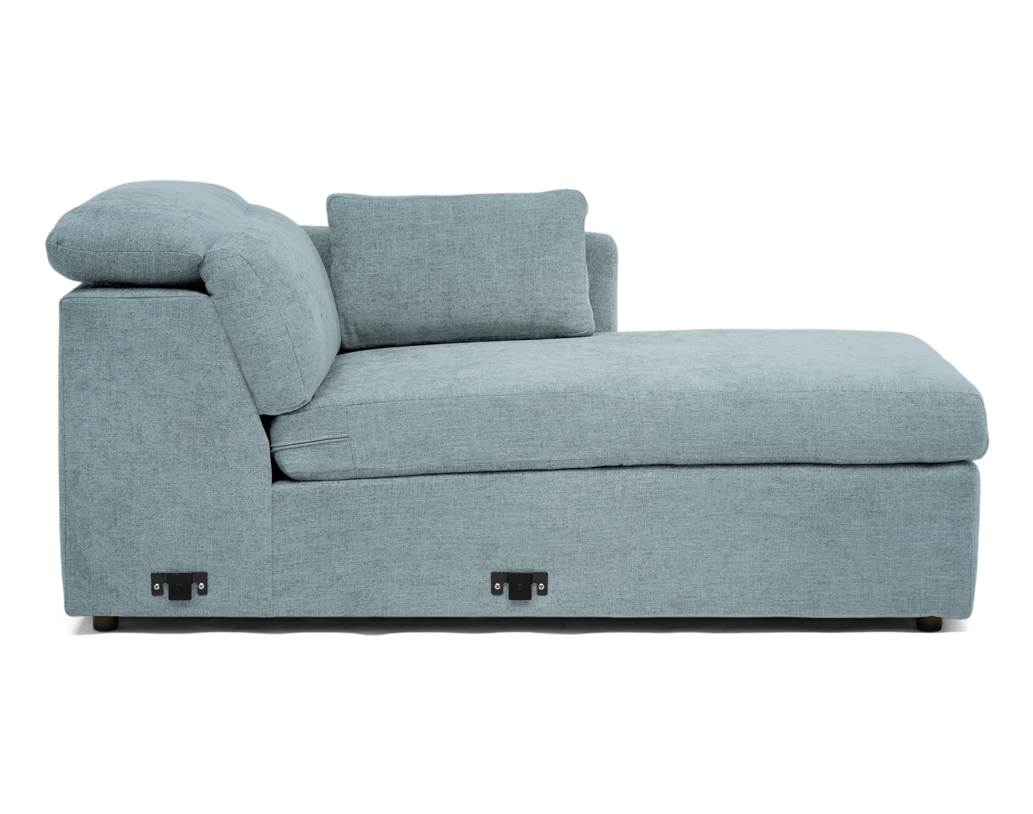 fitz single arm chaise plush mist