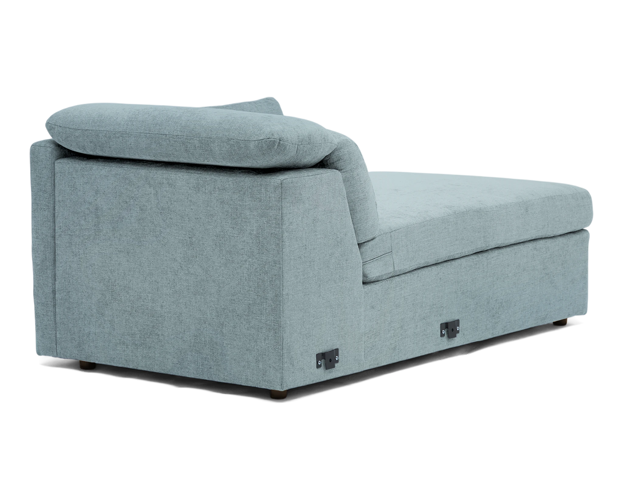 fitz single arm chaise plush mist