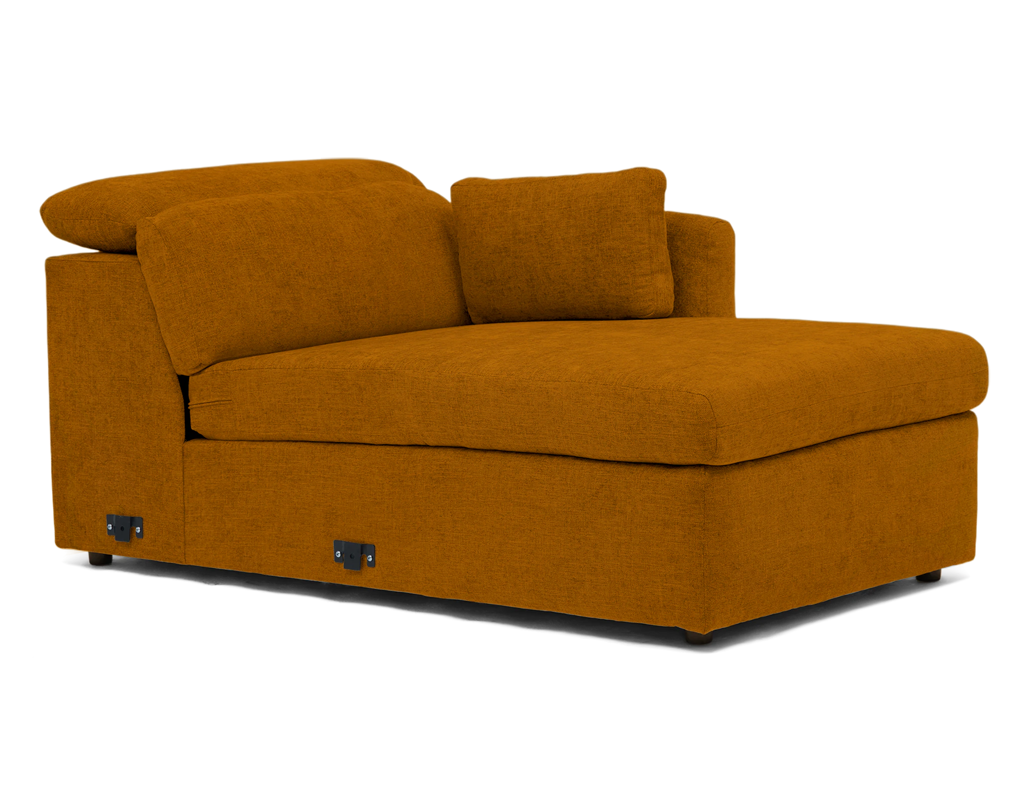 fitz single arm chaise harper amber gold