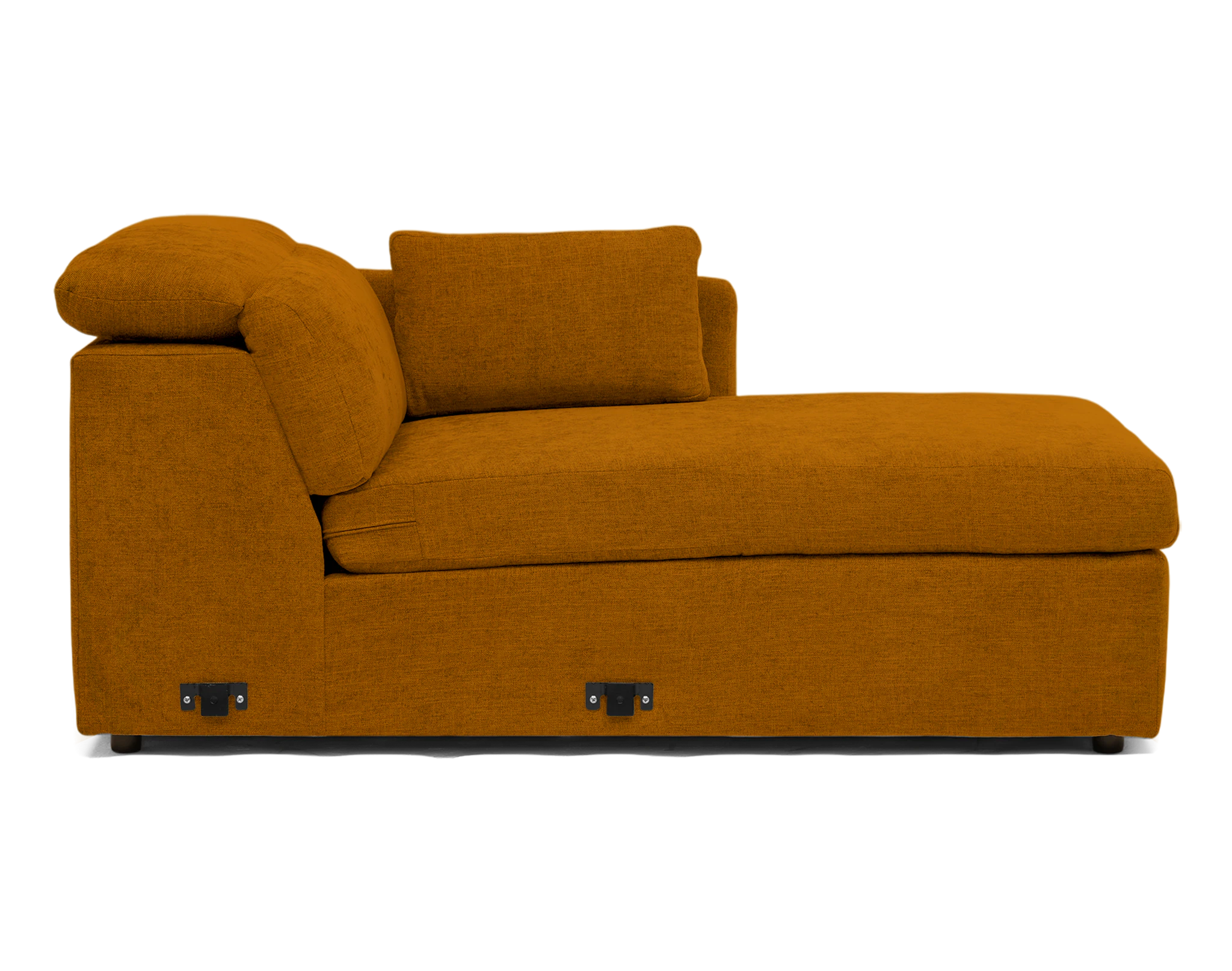 fitz single arm chaise harper amber gold
