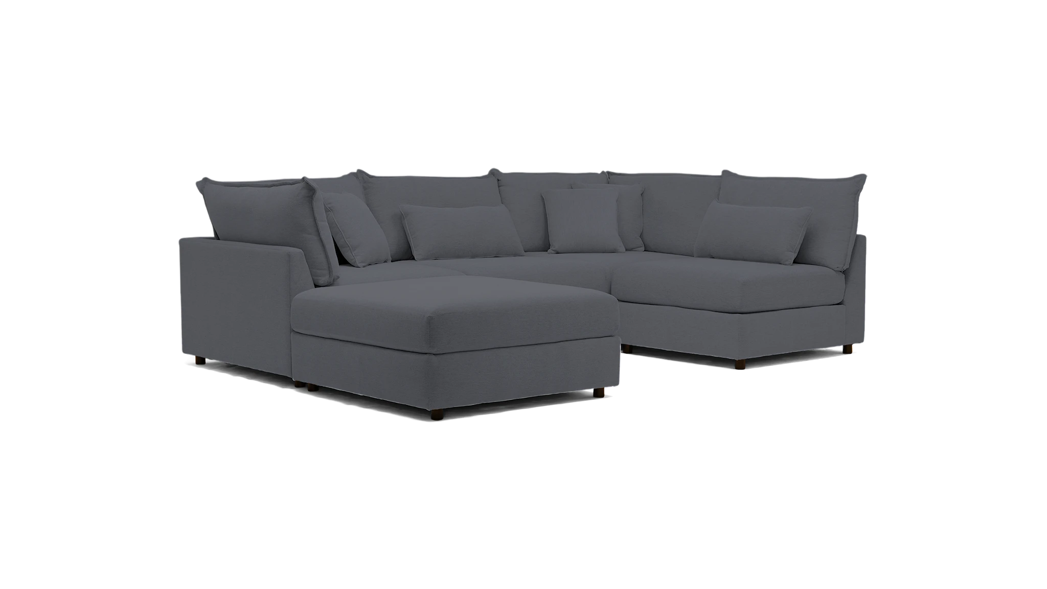 tanner sofa bumper sectional essence ash