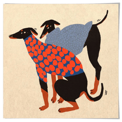 autumn doggos art print