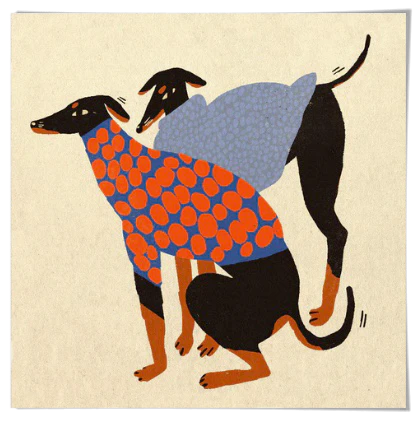 Autumn Doggos Art Print