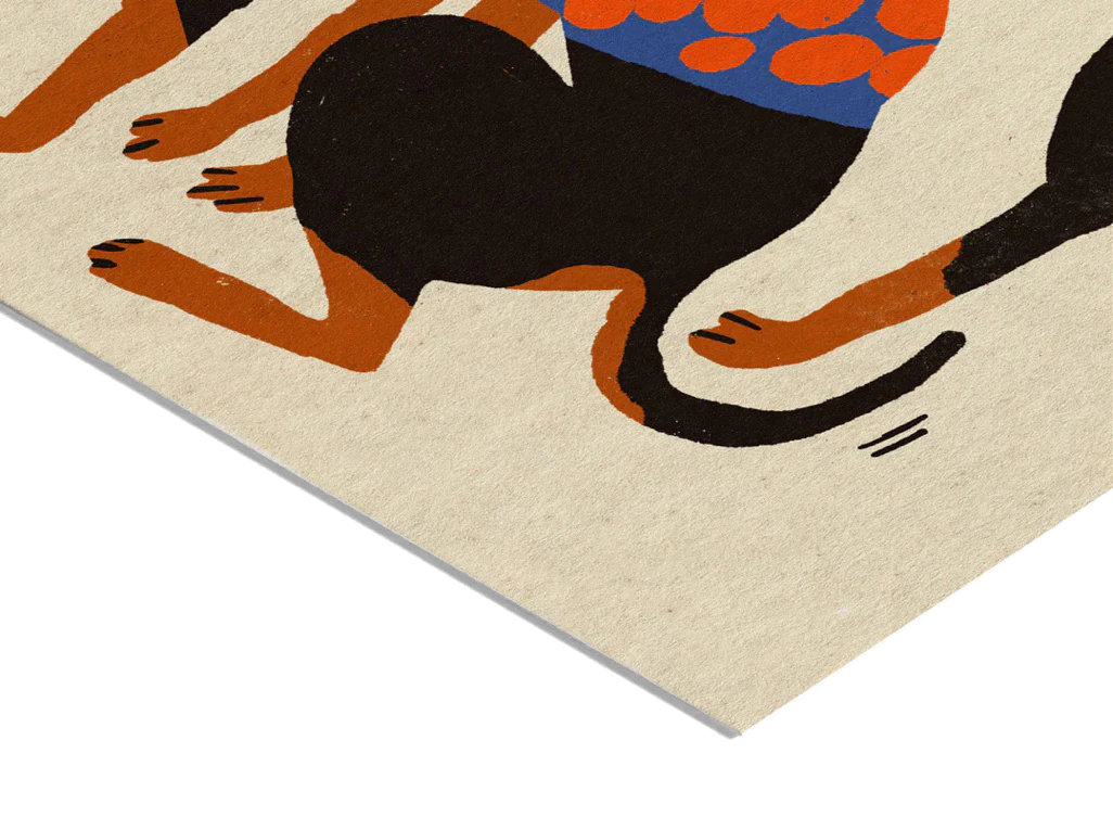 autumn doggos art print