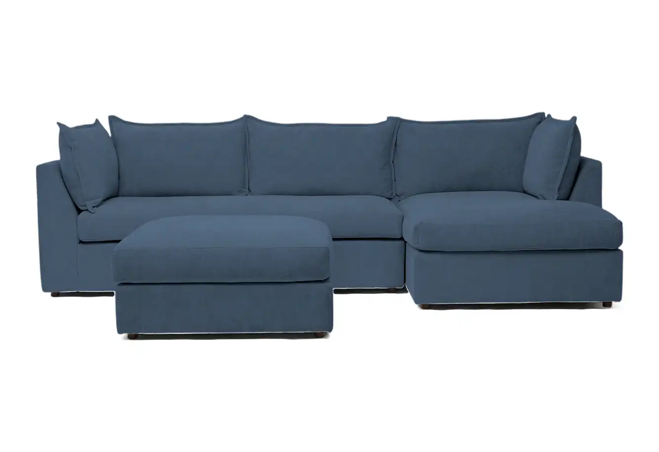wilder sleeper sectional ottoman milo french blue