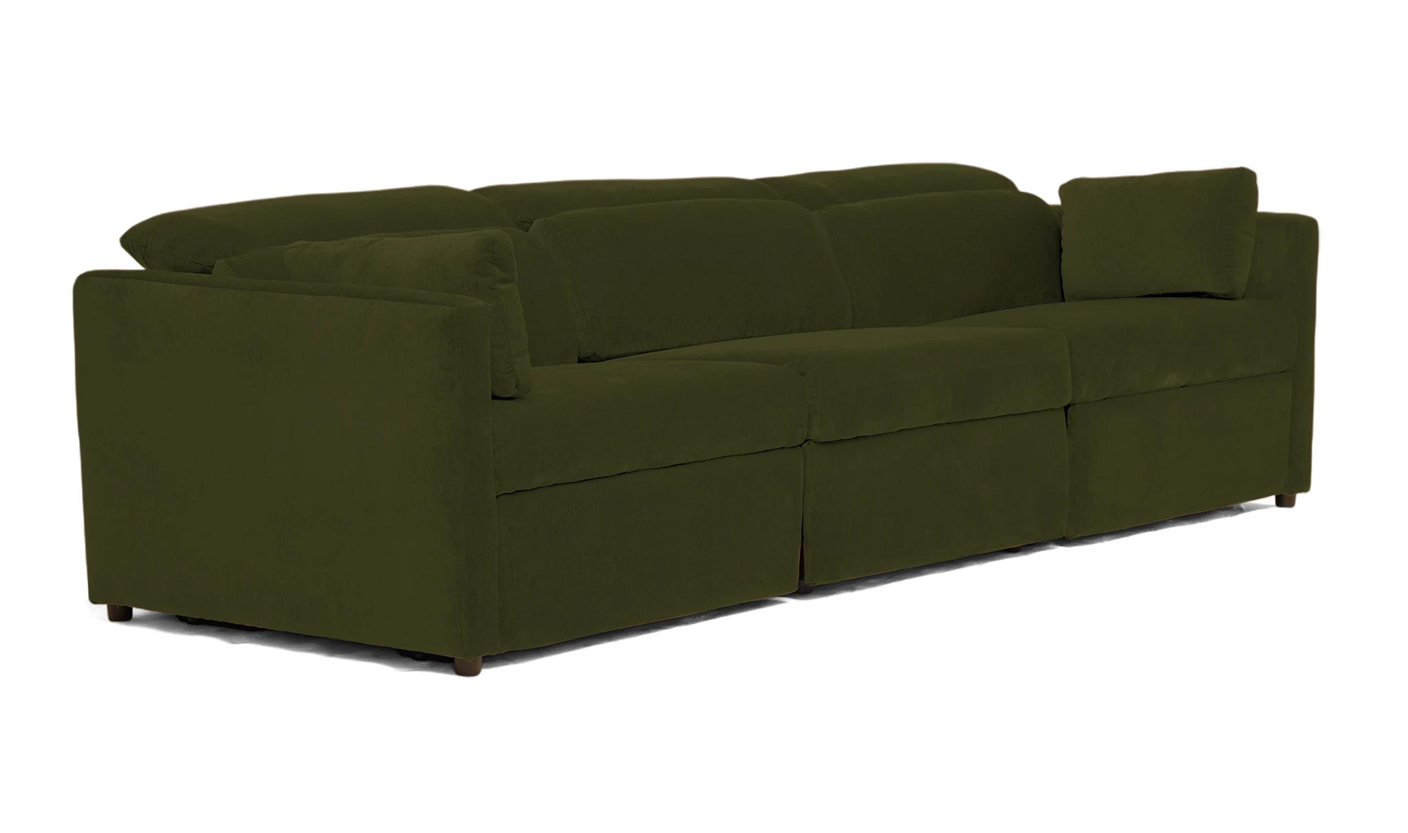 fitz modular reclining piece sofa faithful olive