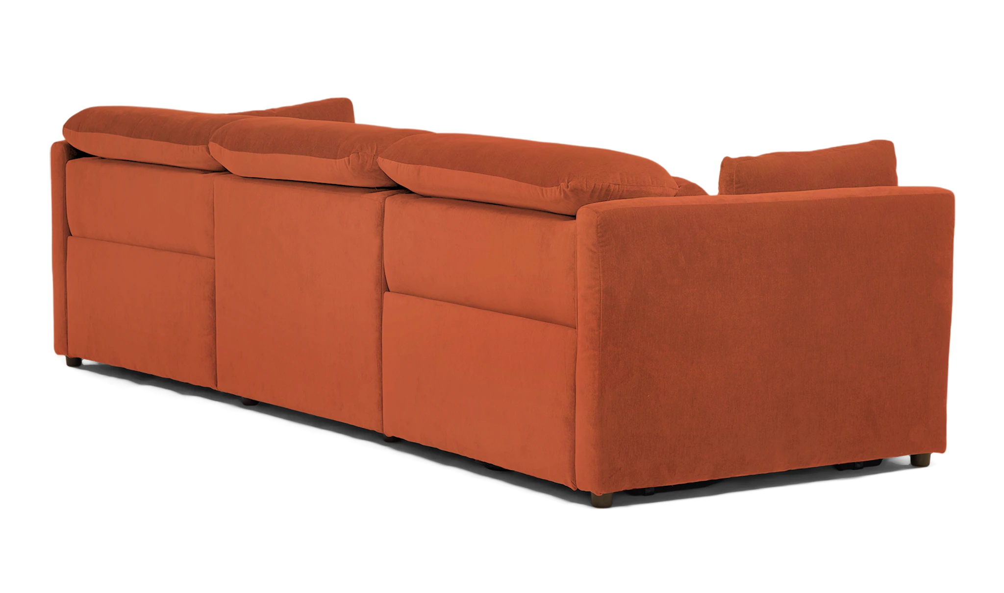 fitz modular reclining piece sofa plush terra rose