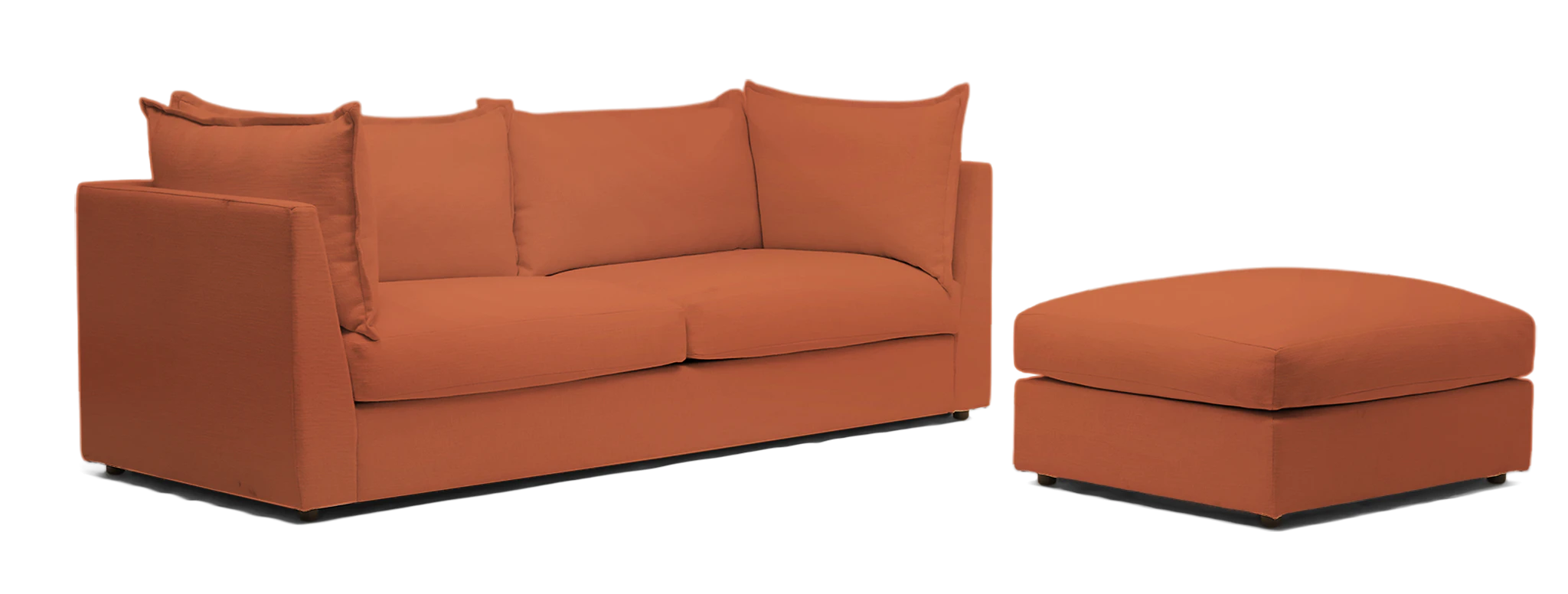 wilder sofa ottoman plush terra rose