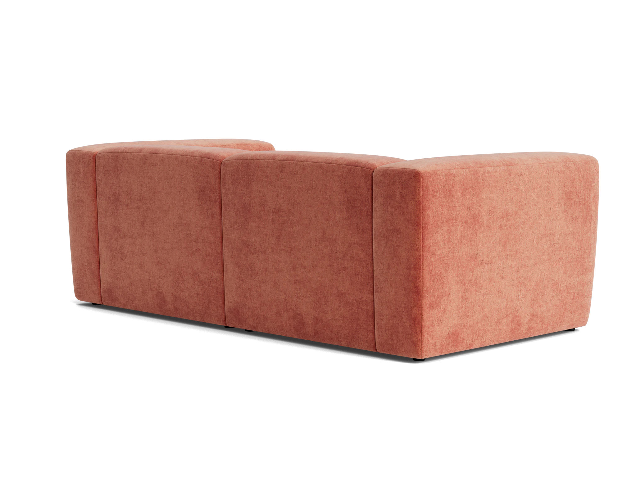 millie modular loveseat plush terra rose