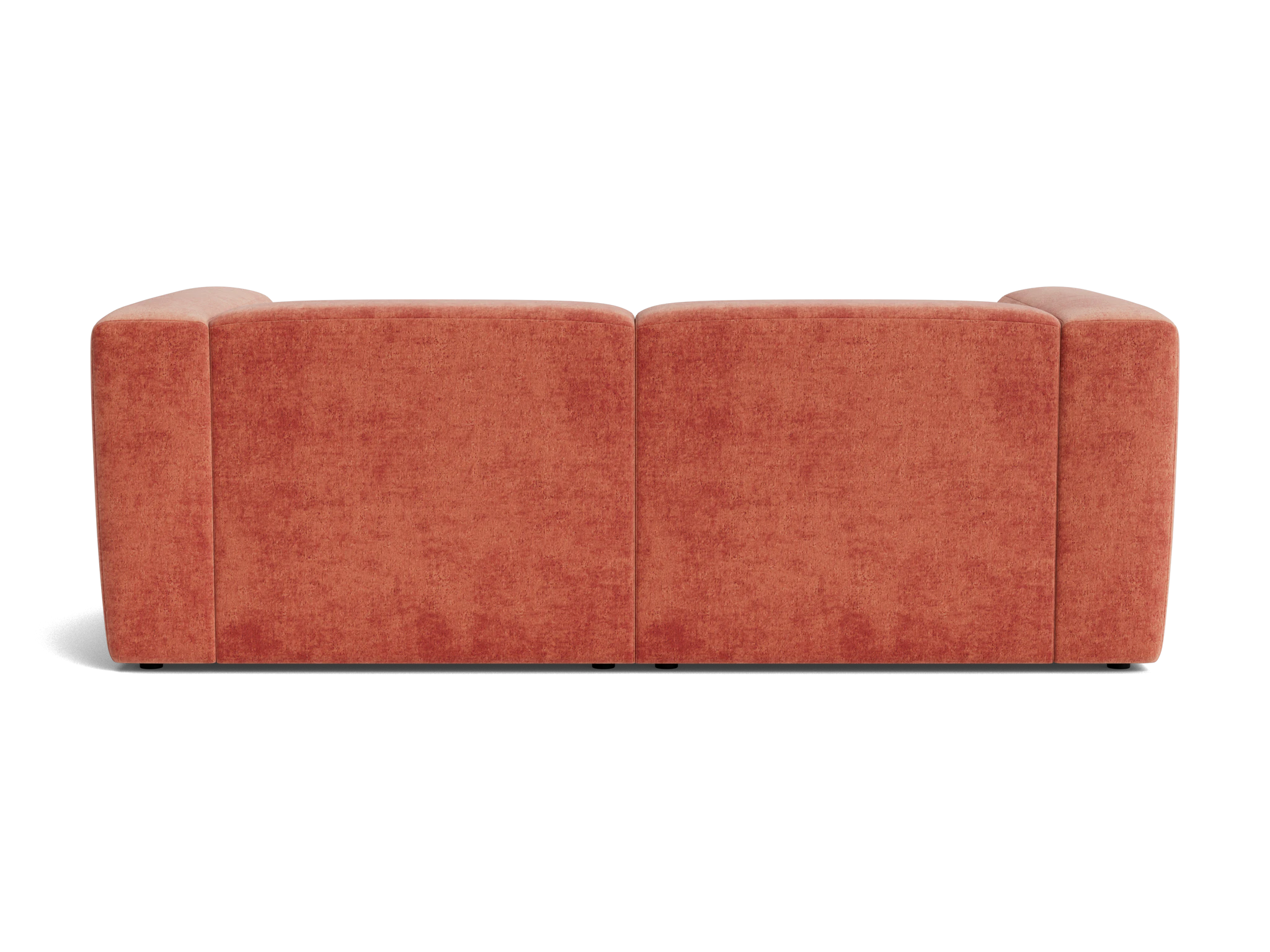 millie modular loveseat plush terra rose