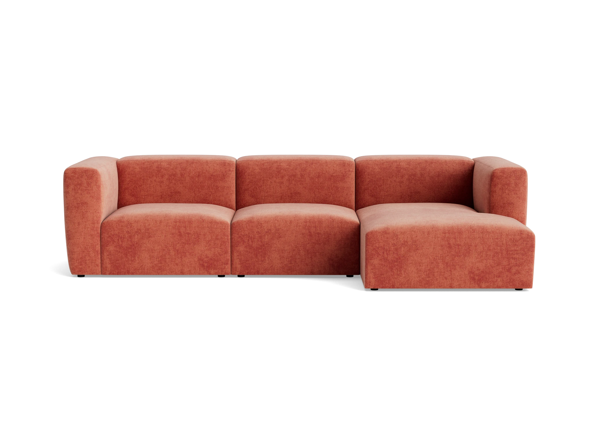 millie modular chaise sectional plush terra rose