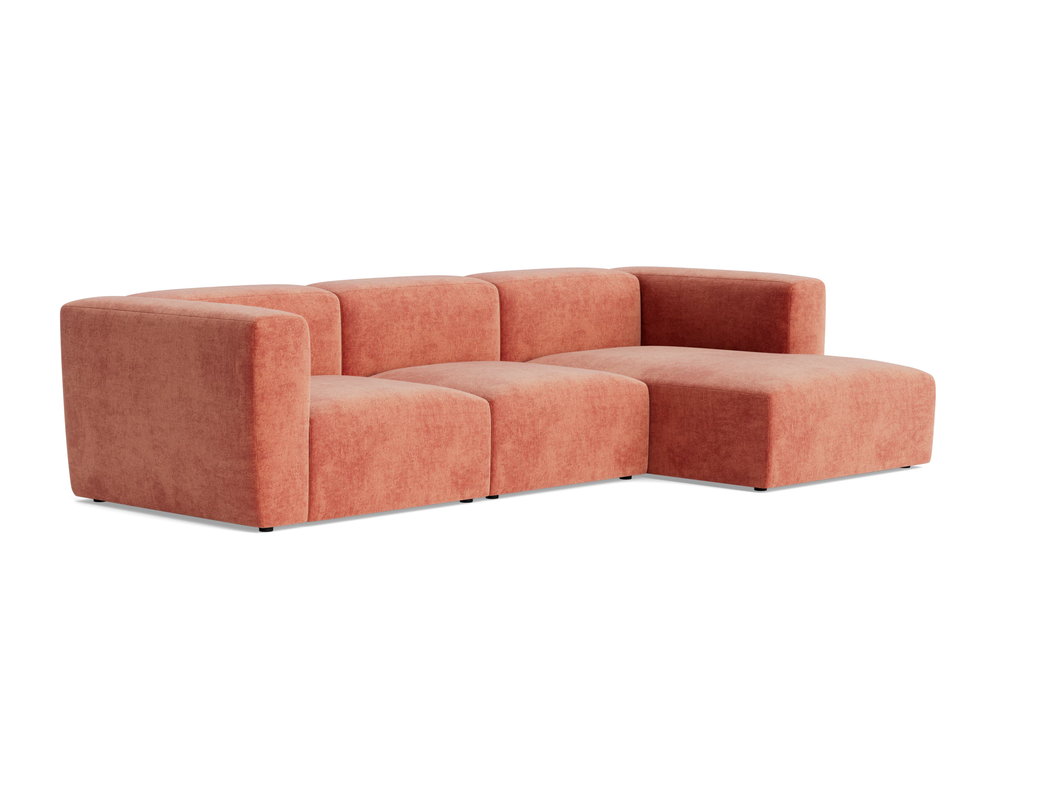 millie modular chaise sectional plush terra rose