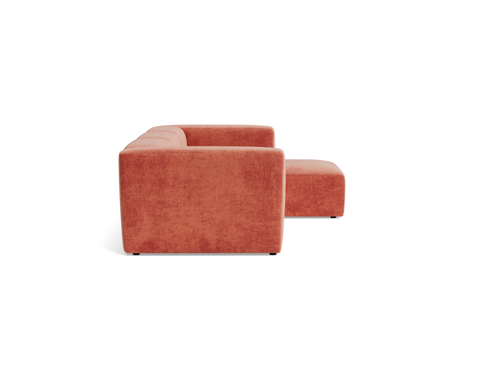 millie modular chaise sectional plush terra rose