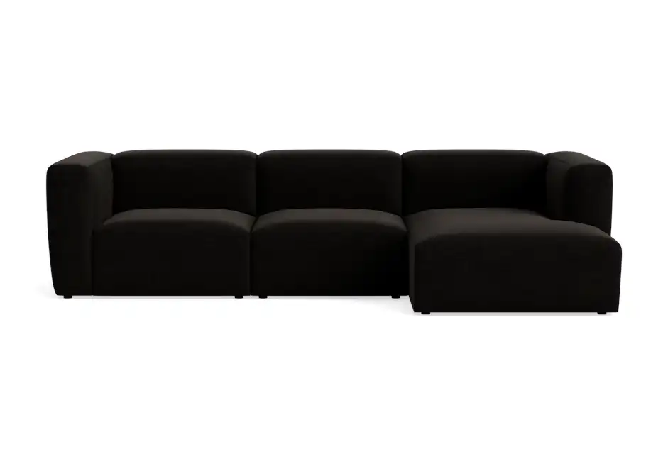 millie modular chaise sectional milo onyx