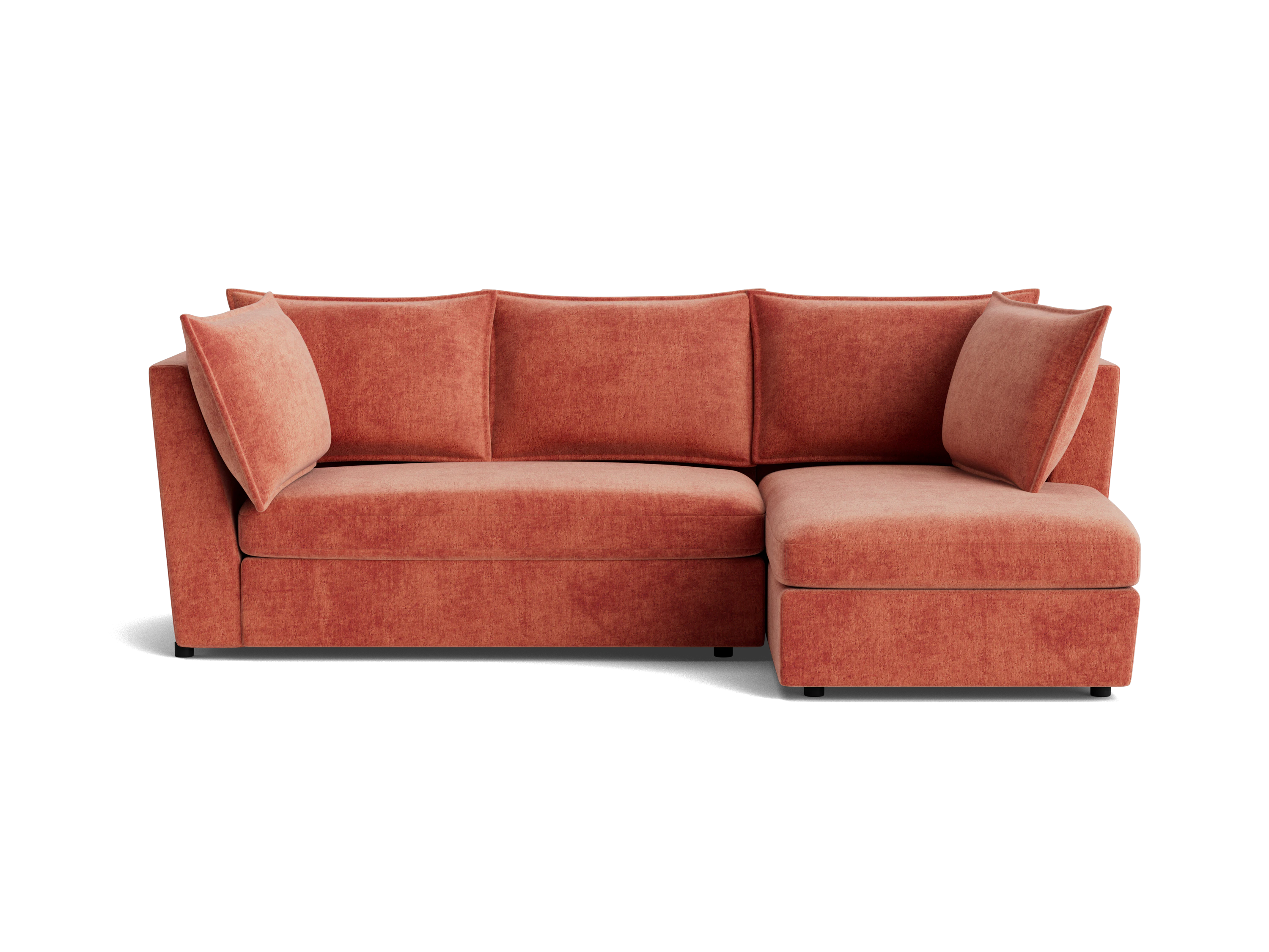 wilder apartment sectional plush terra rose