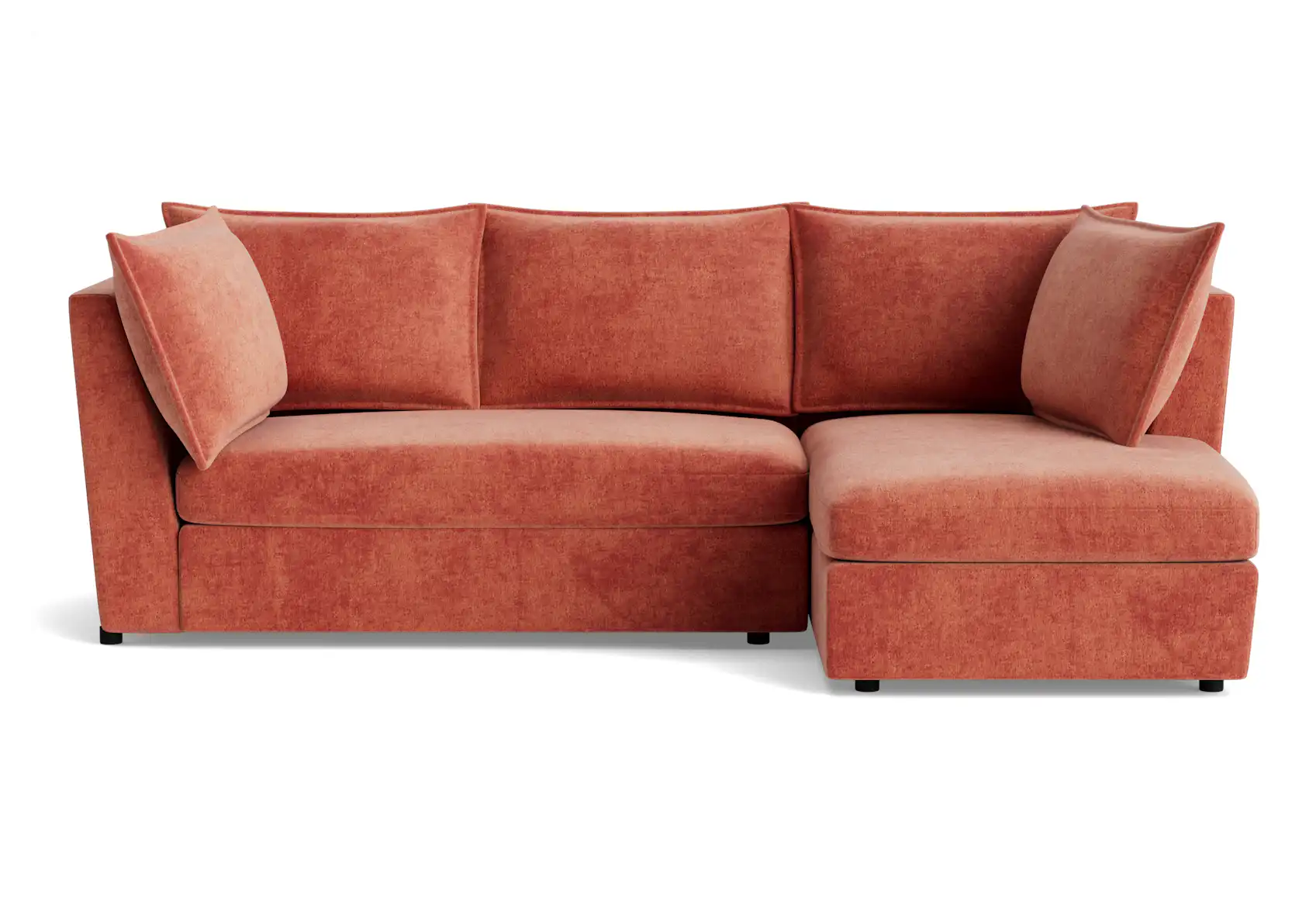 wilder apartment sectional plush terra rose