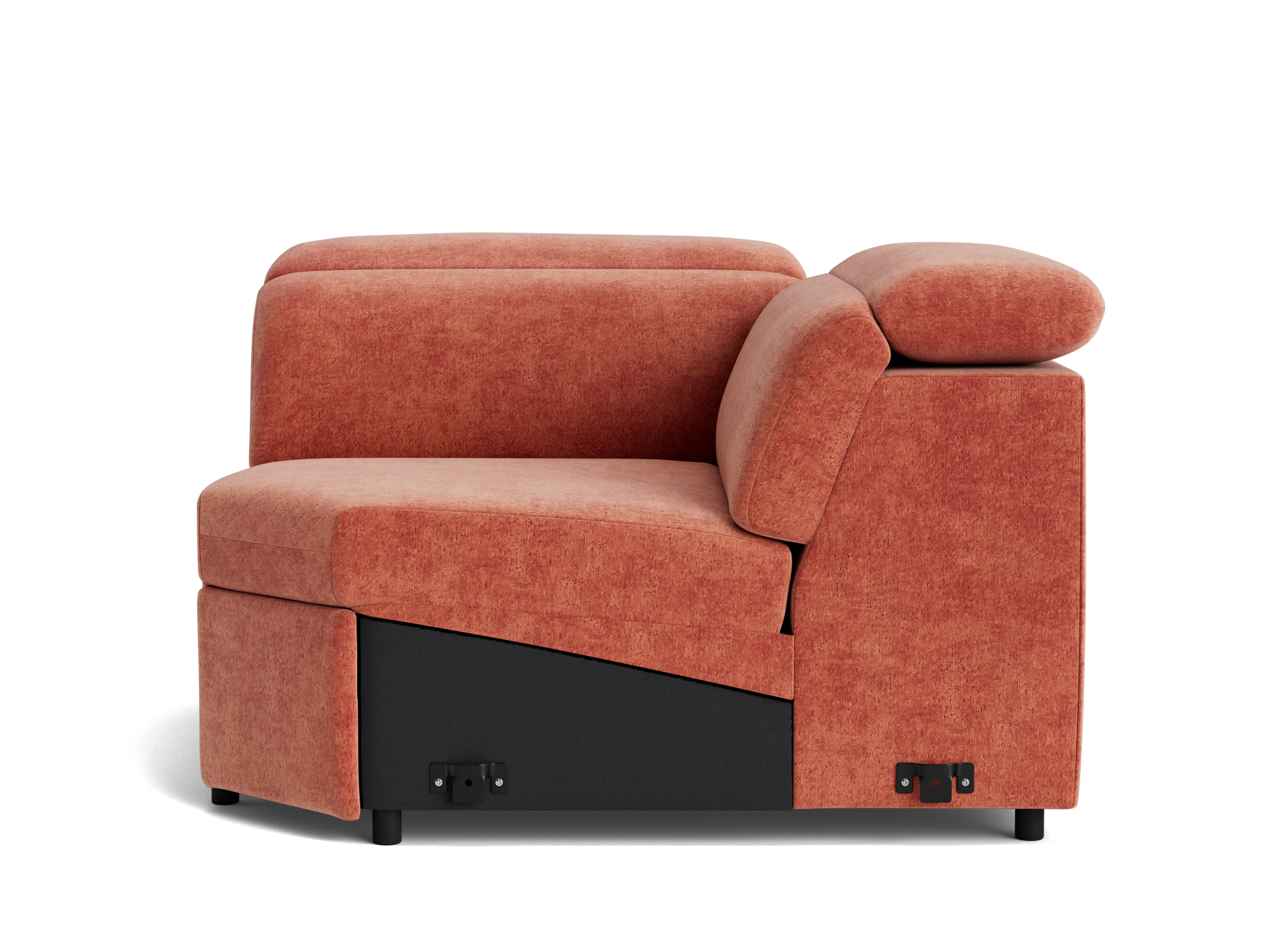 fitz corner wedge chair plush terra rose