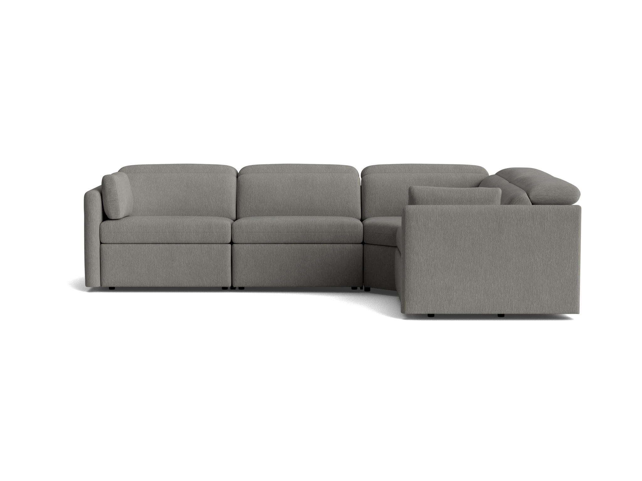 fitz modular reclining sectional bentley pewter
