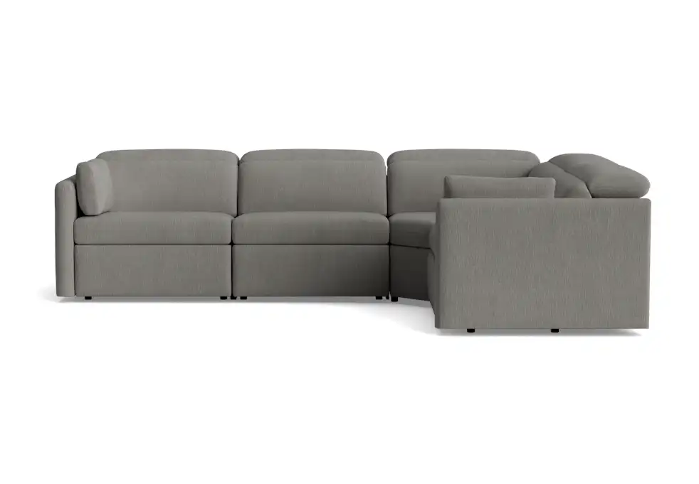 fitz modular reclining sectional bentley pewter