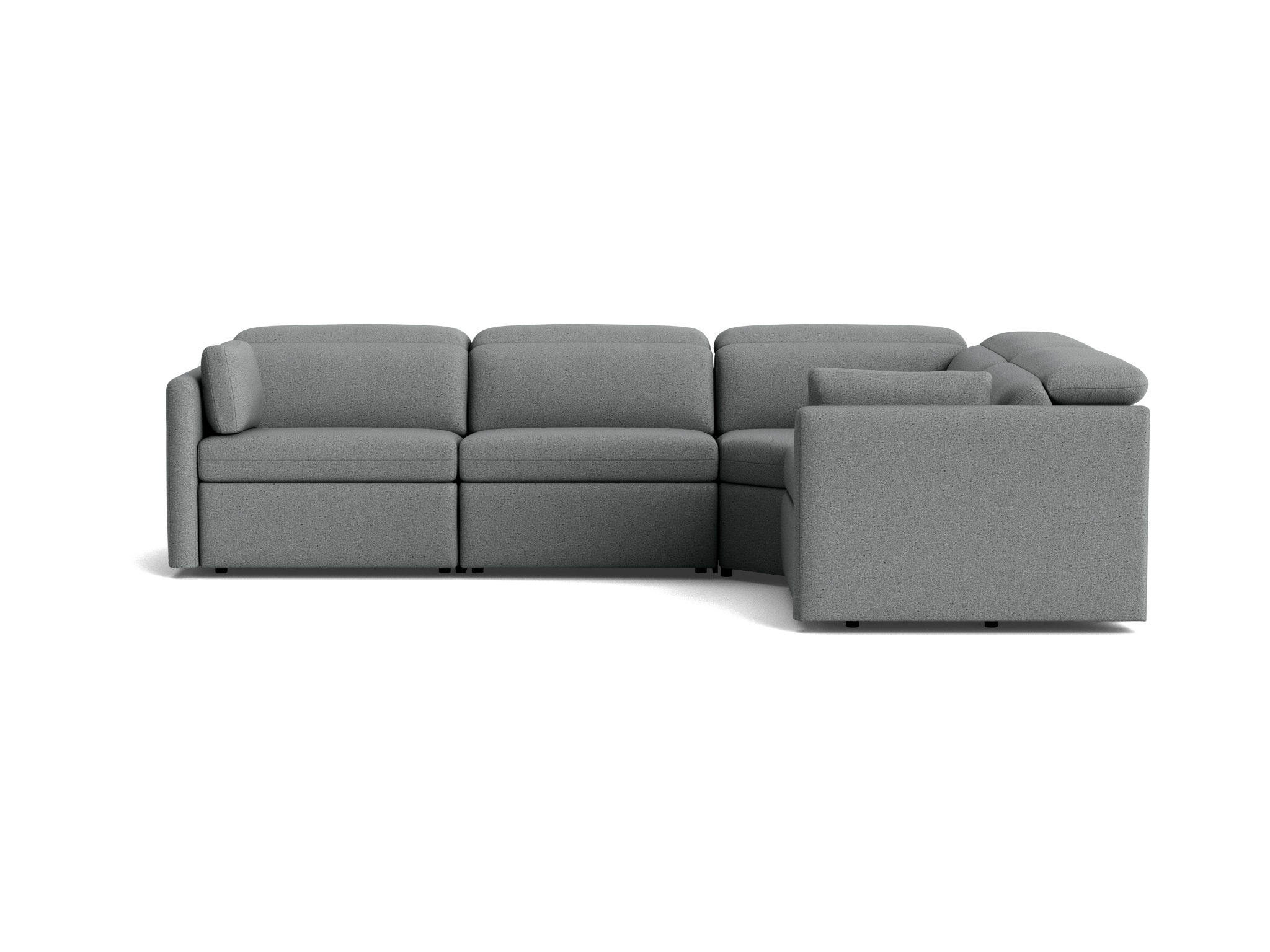 fitz modular reclining sectional essence ash