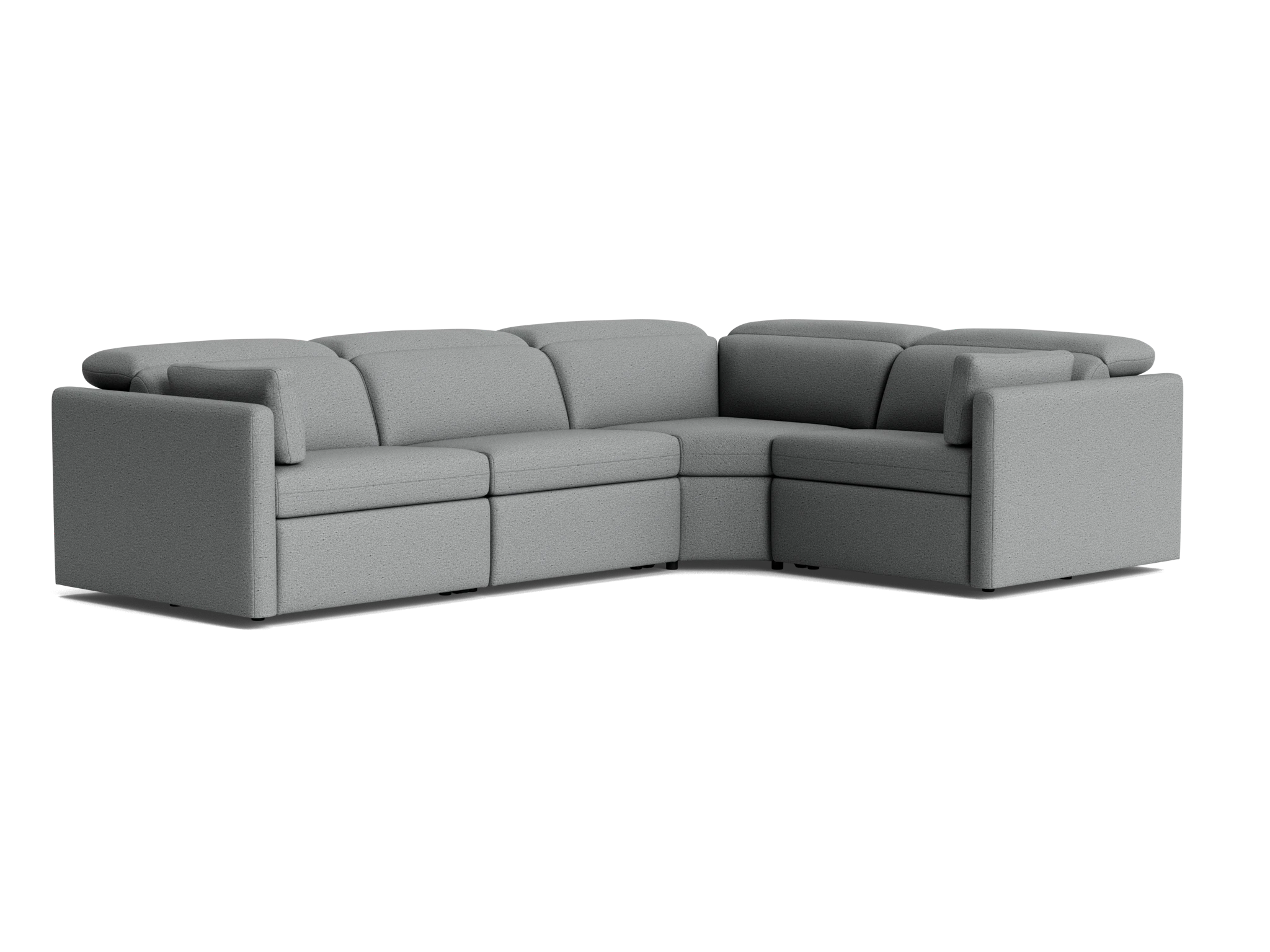 fitz modular reclining sectional essence ash