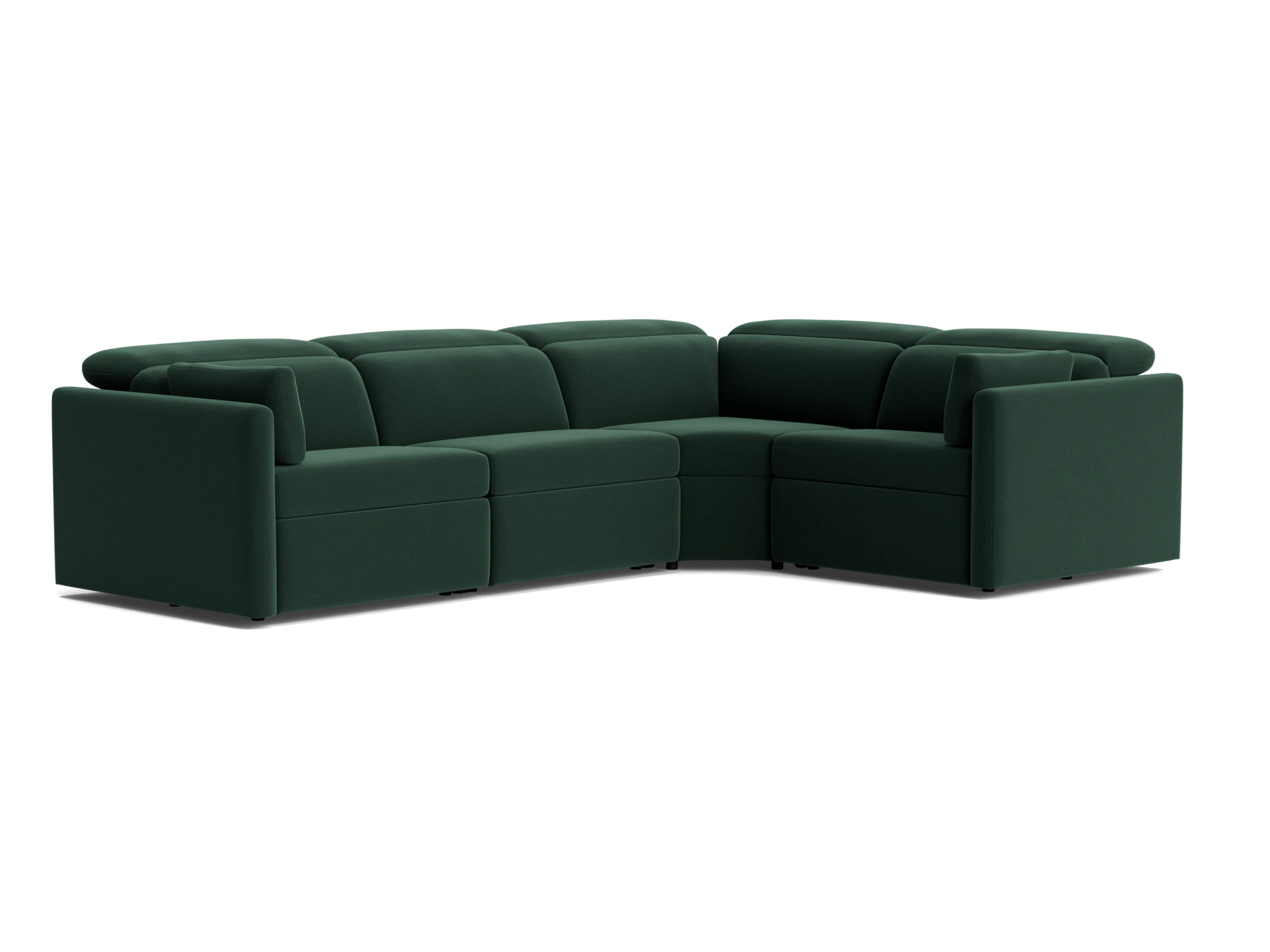 fitz modular reclining sectional royale evergreen