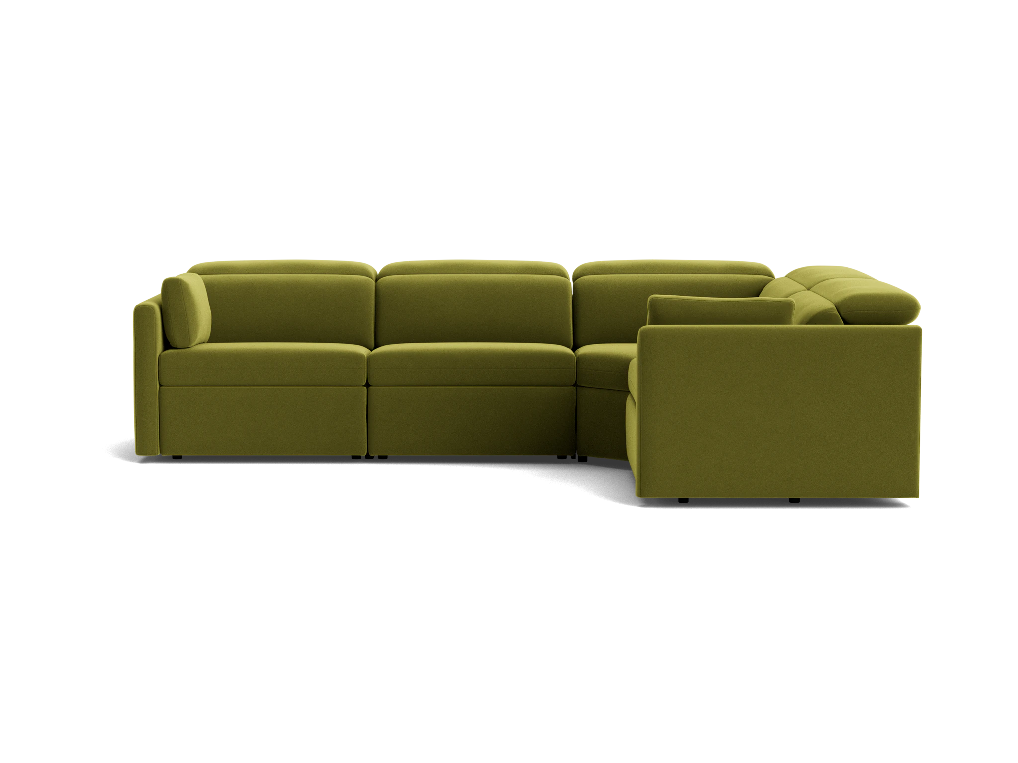 fitz modular reclining sectional royale apple