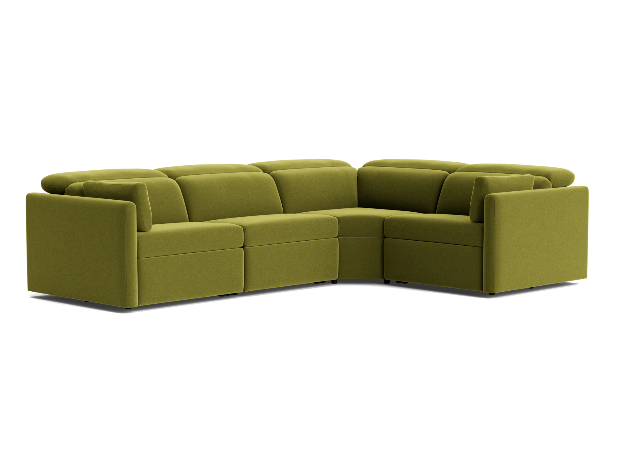 fitz modular reclining sectional royale apple