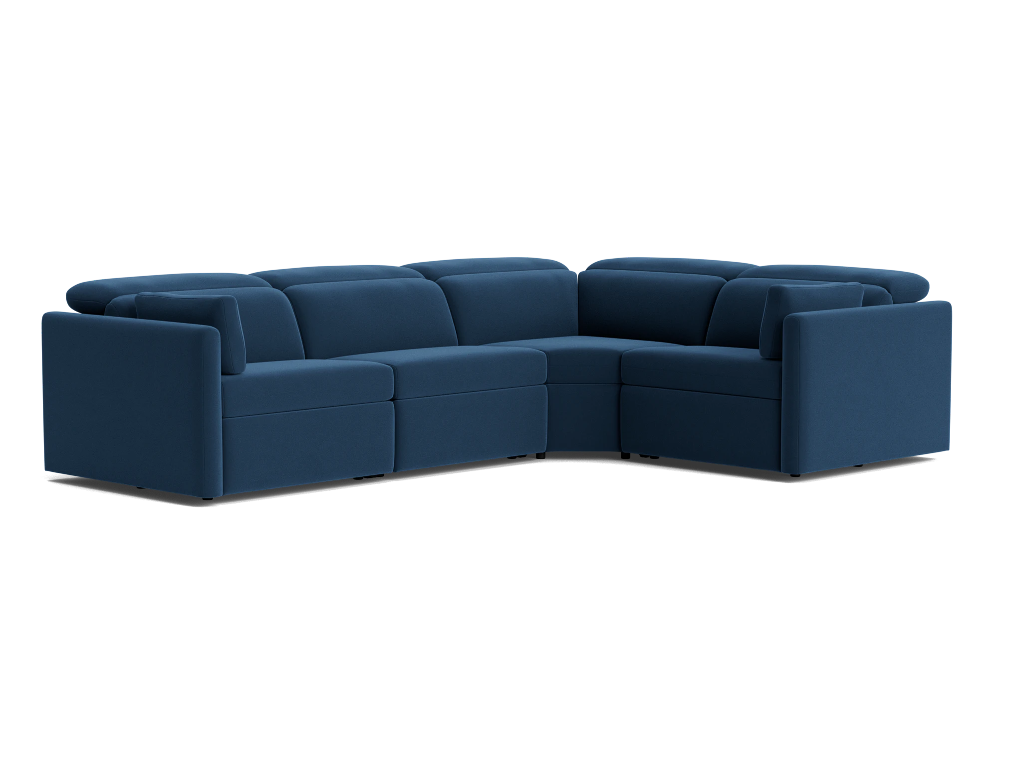 fitz modular reclining sectional royale cobalt