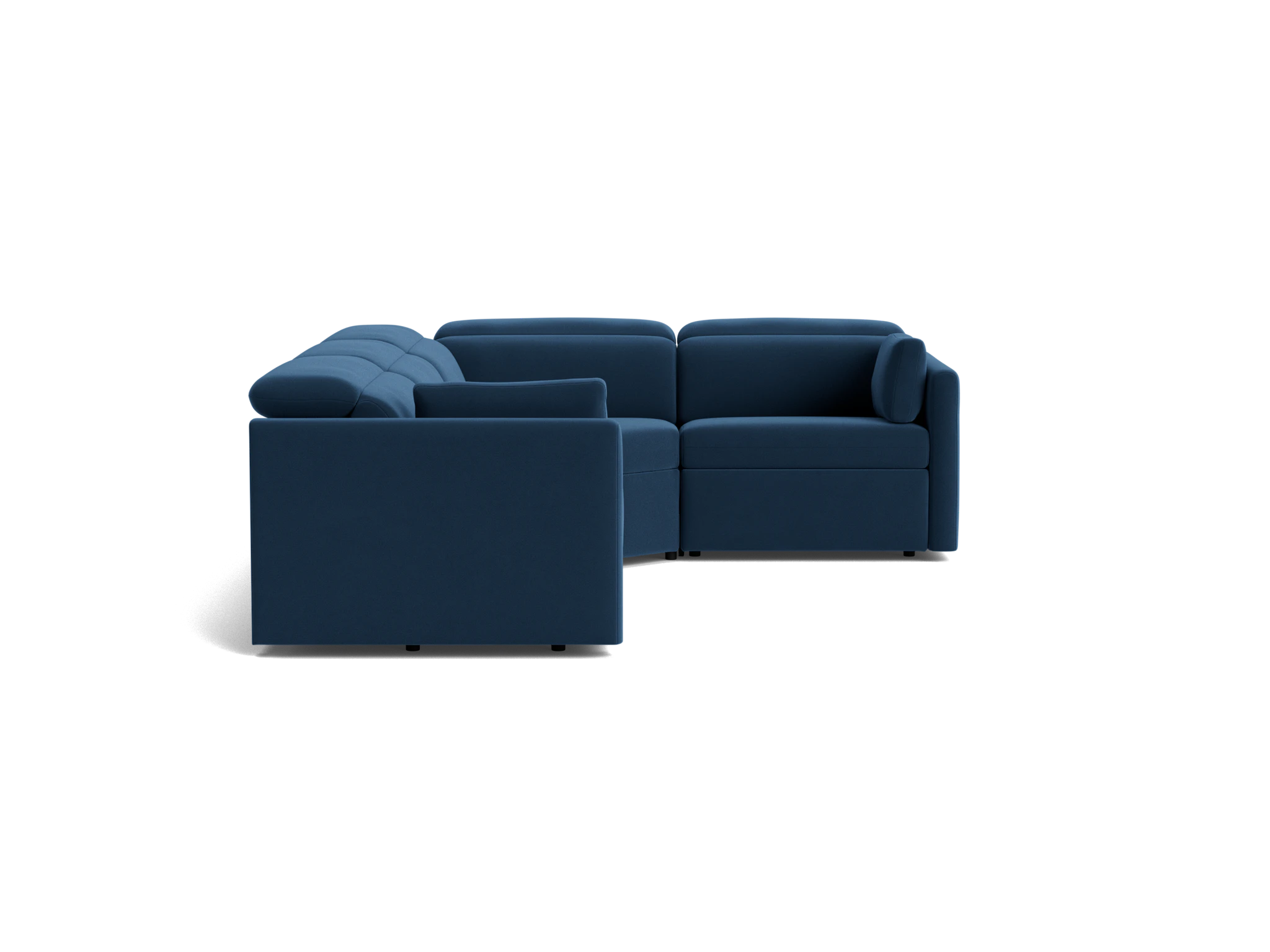 fitz modular reclining sectional royale cobalt