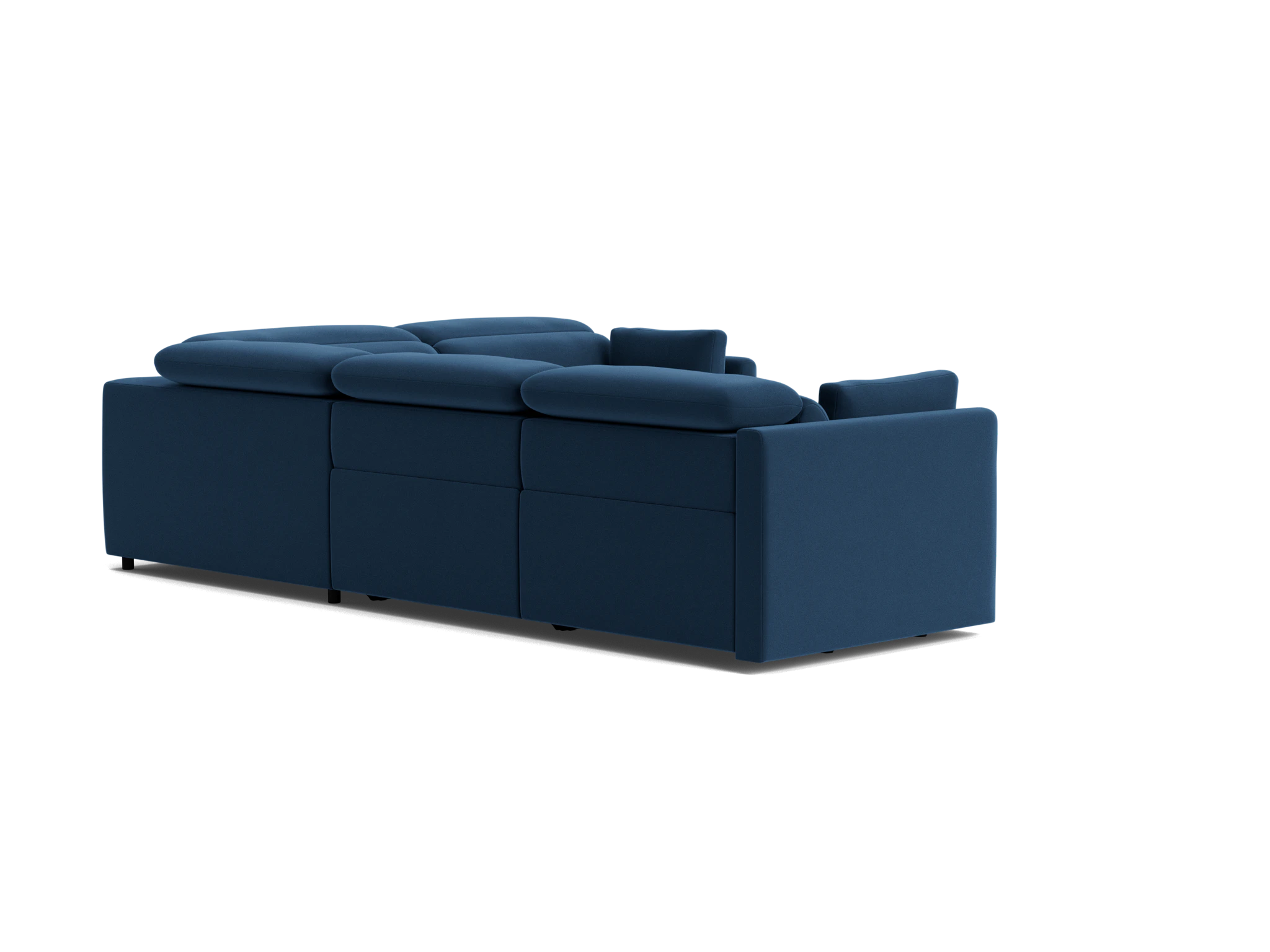 fitz modular reclining sectional royale cobalt