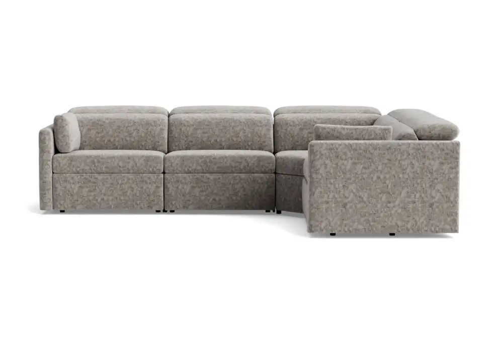 fitz modular reclining sectional prime stone