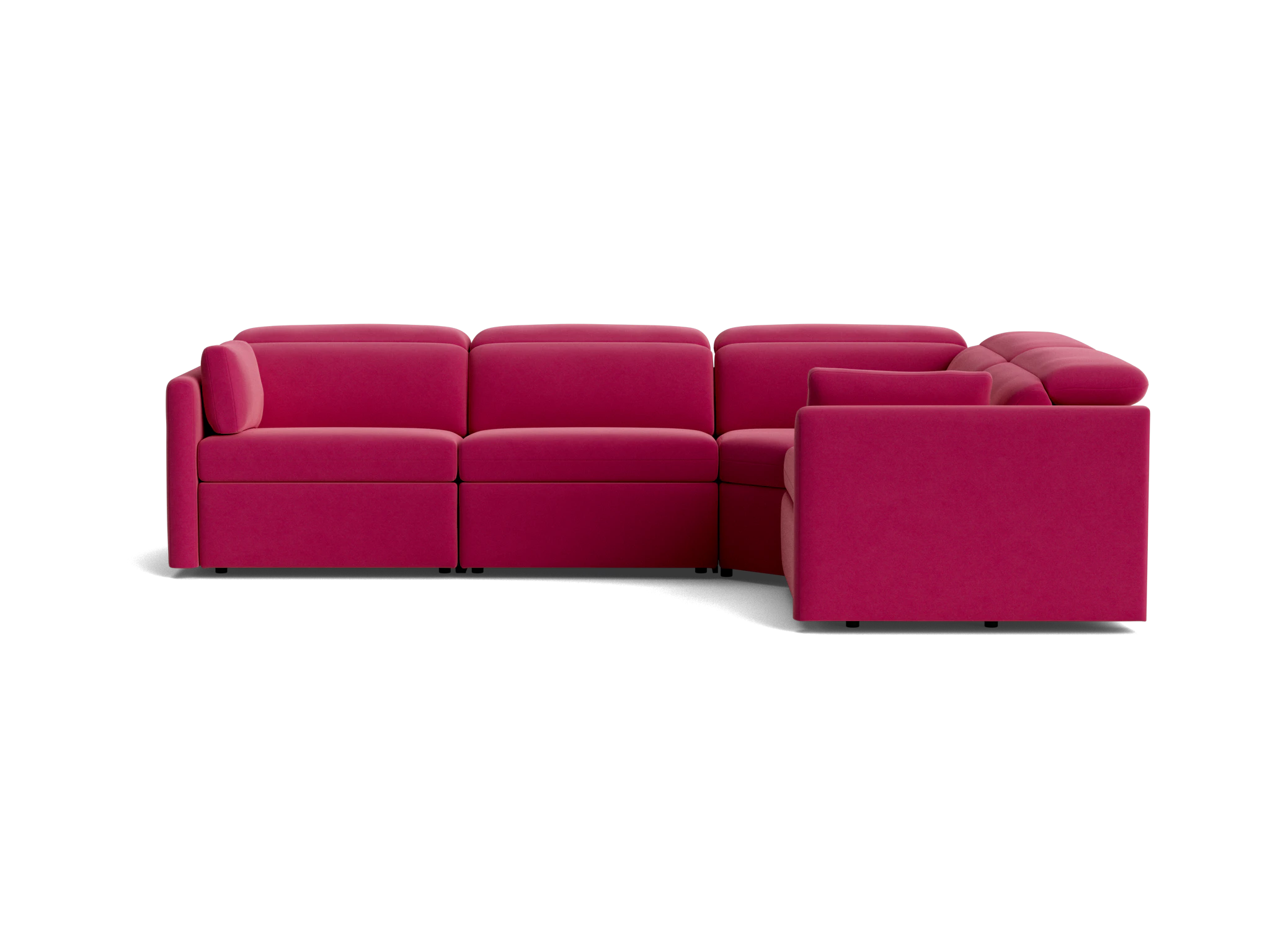 fitz modular reclining sectional royale berry