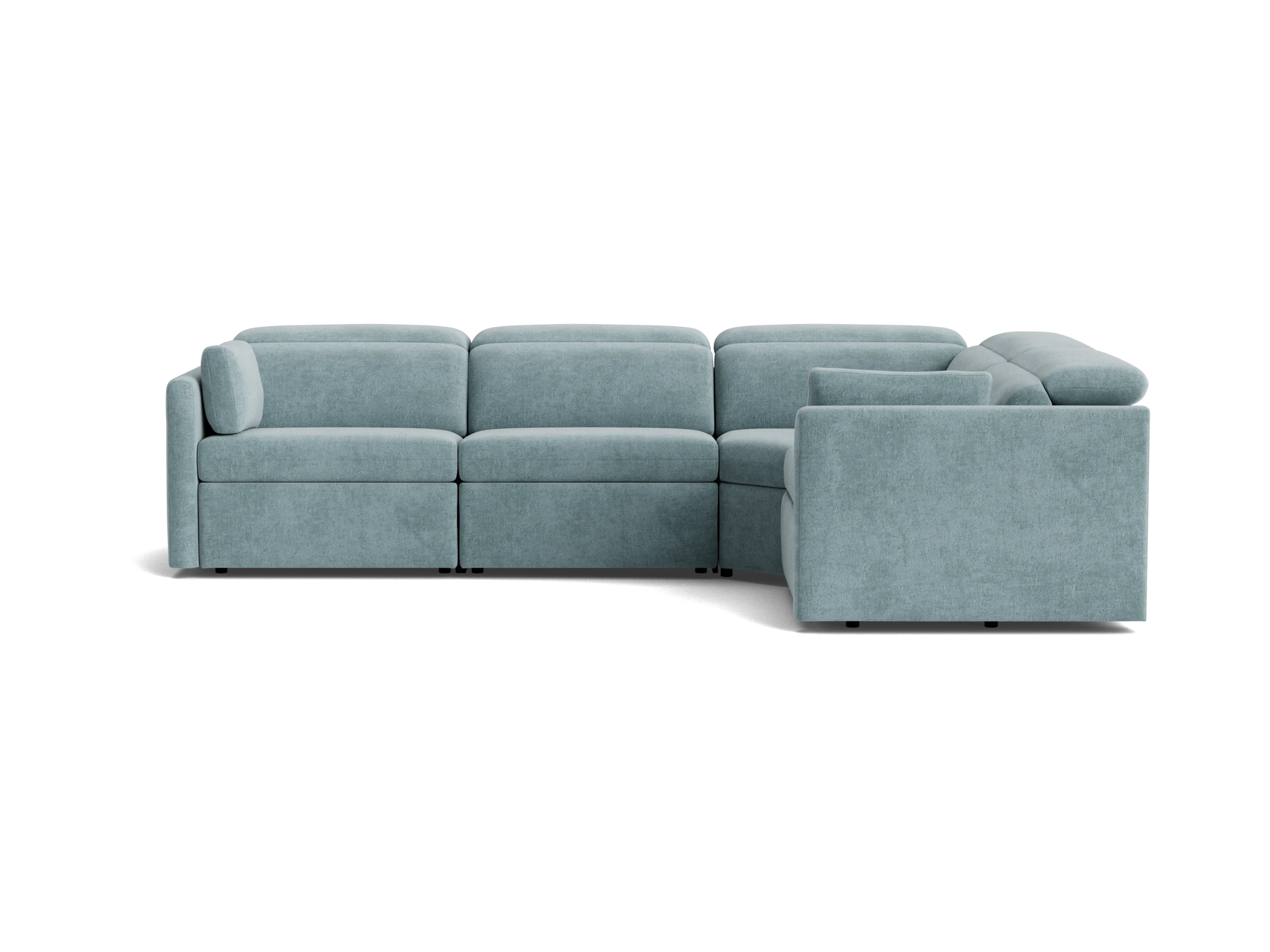 fitz modular reclining sectional plush mist