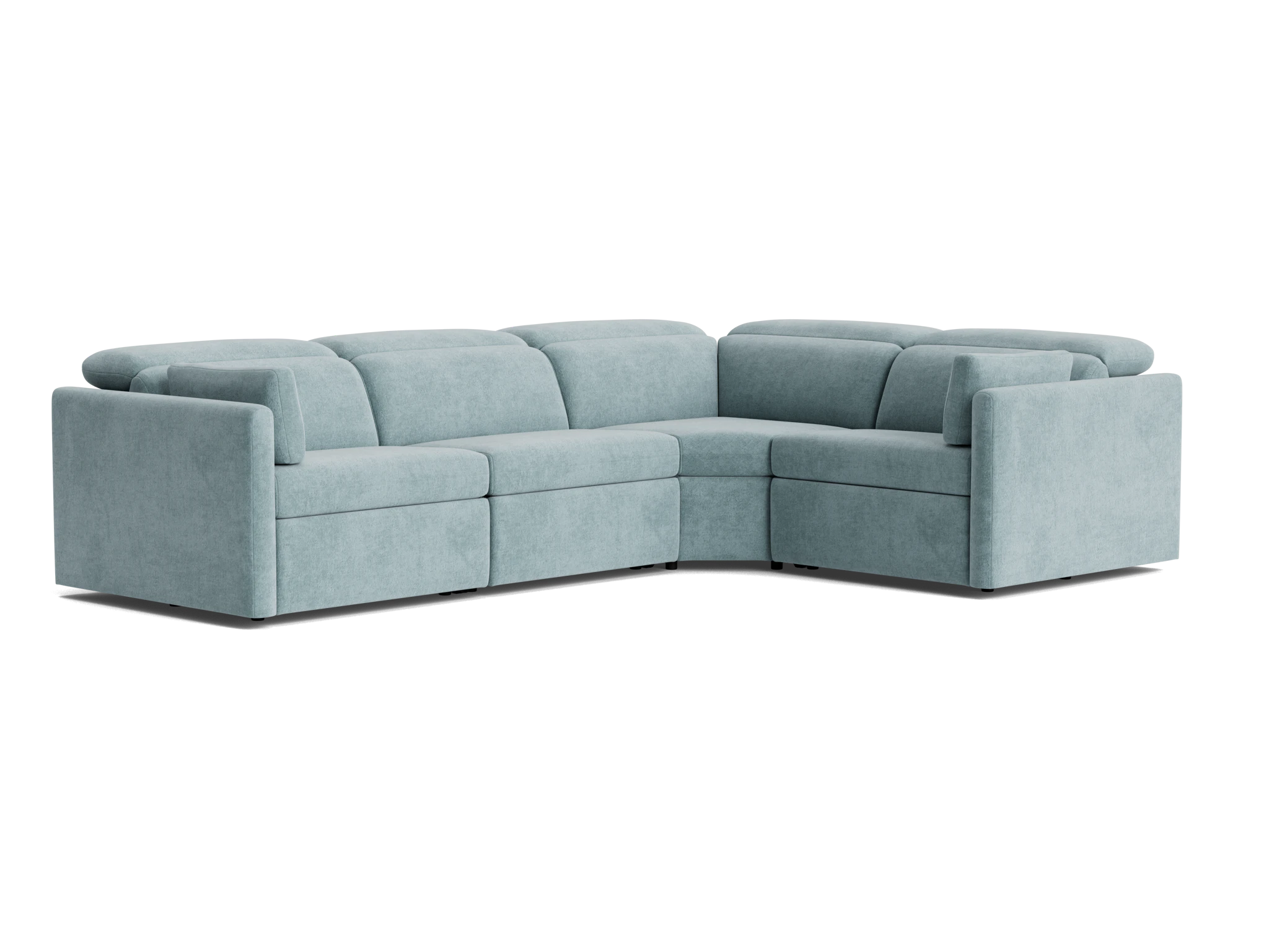 fitz modular reclining sectional plush mist