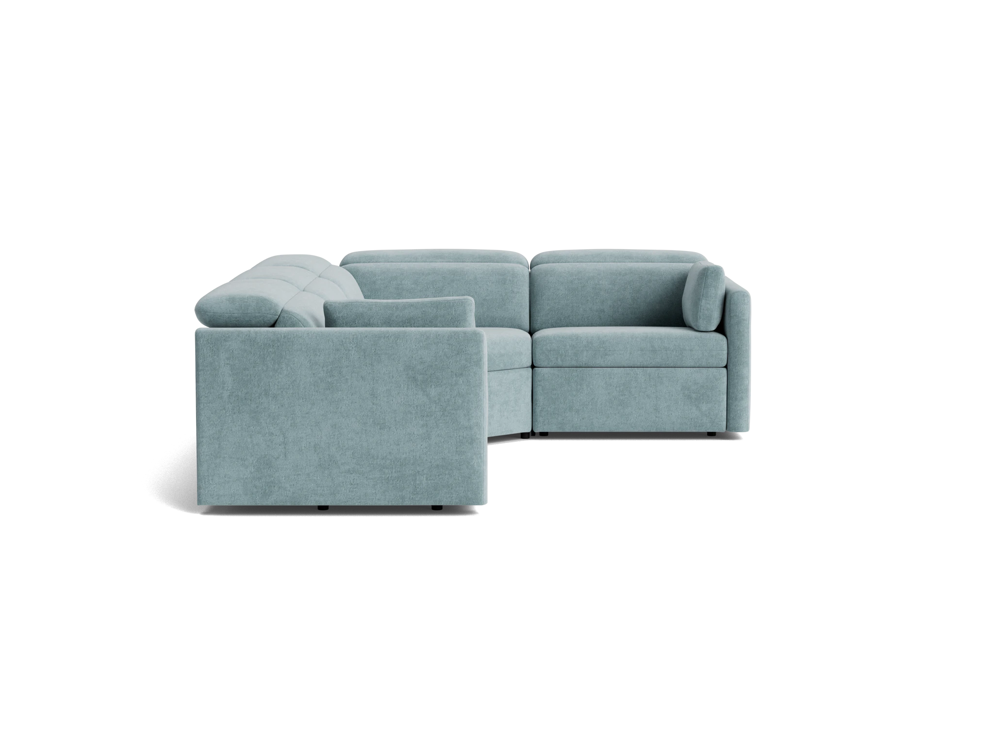 fitz modular reclining sectional plush mist