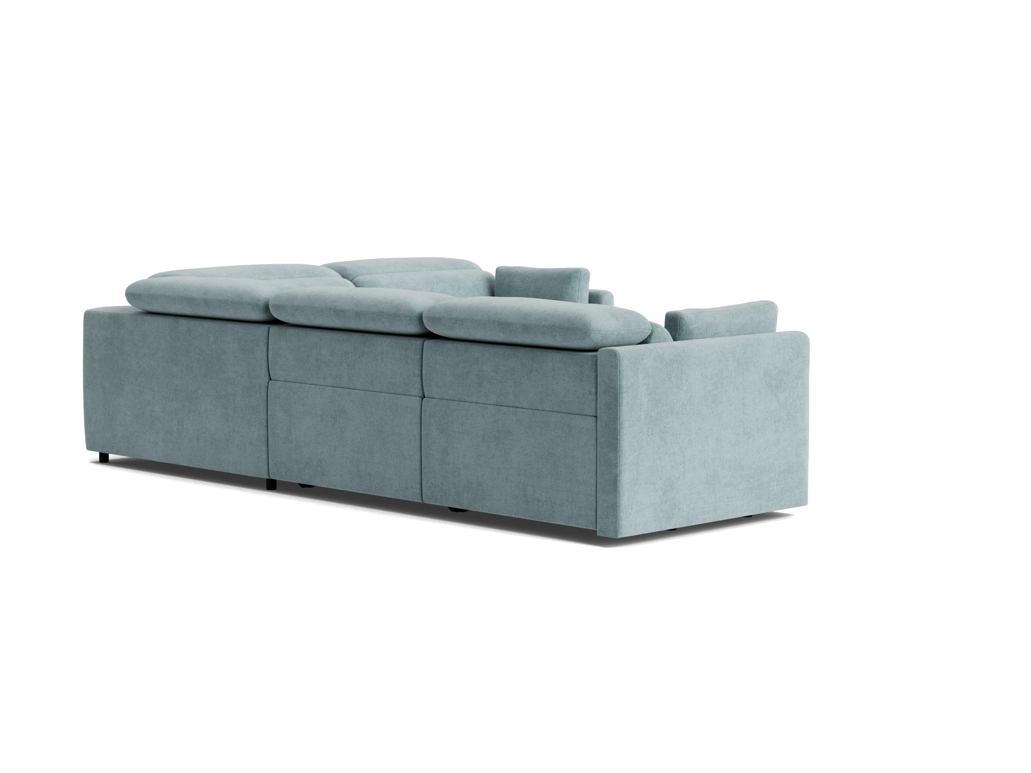 fitz modular reclining sectional plush mist