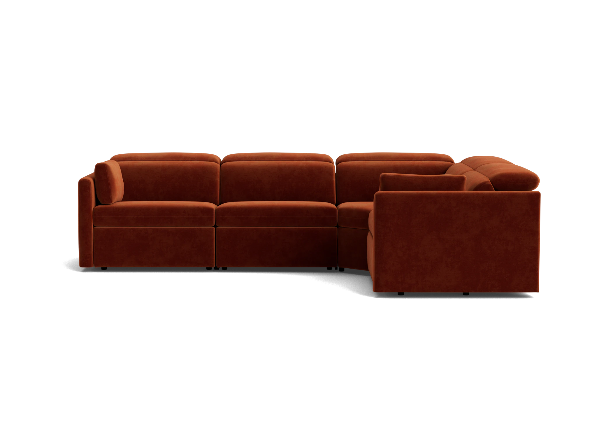 fitz modular reclining sectional harper cinnamon