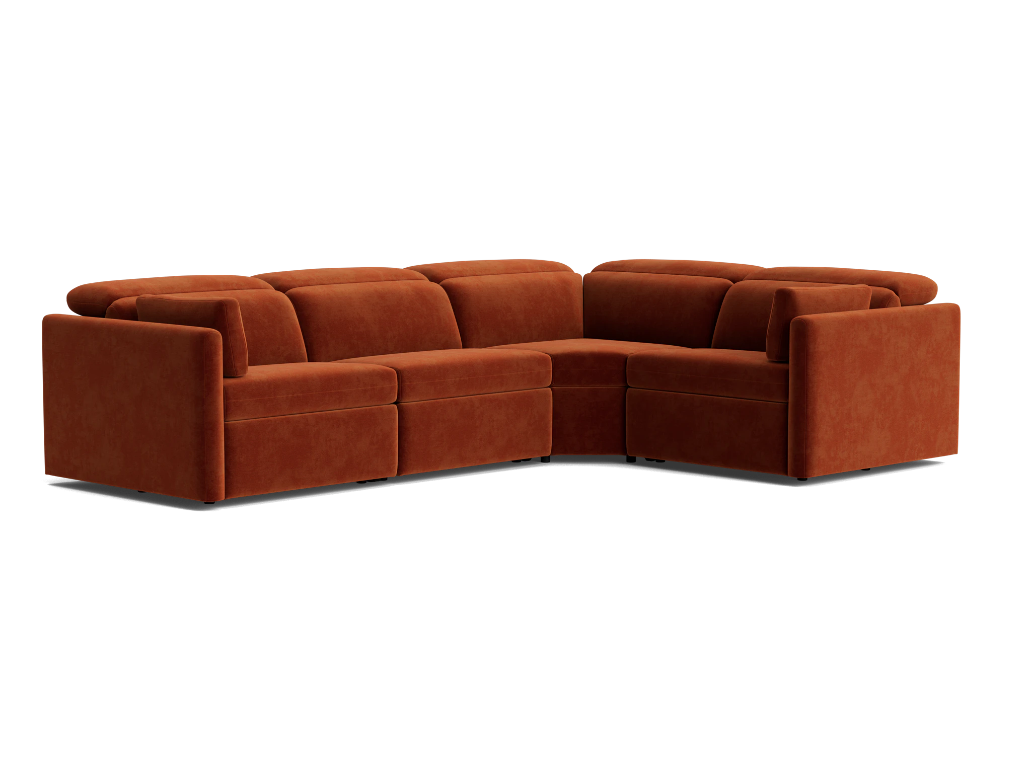 fitz modular reclining sectional harper cinnamon