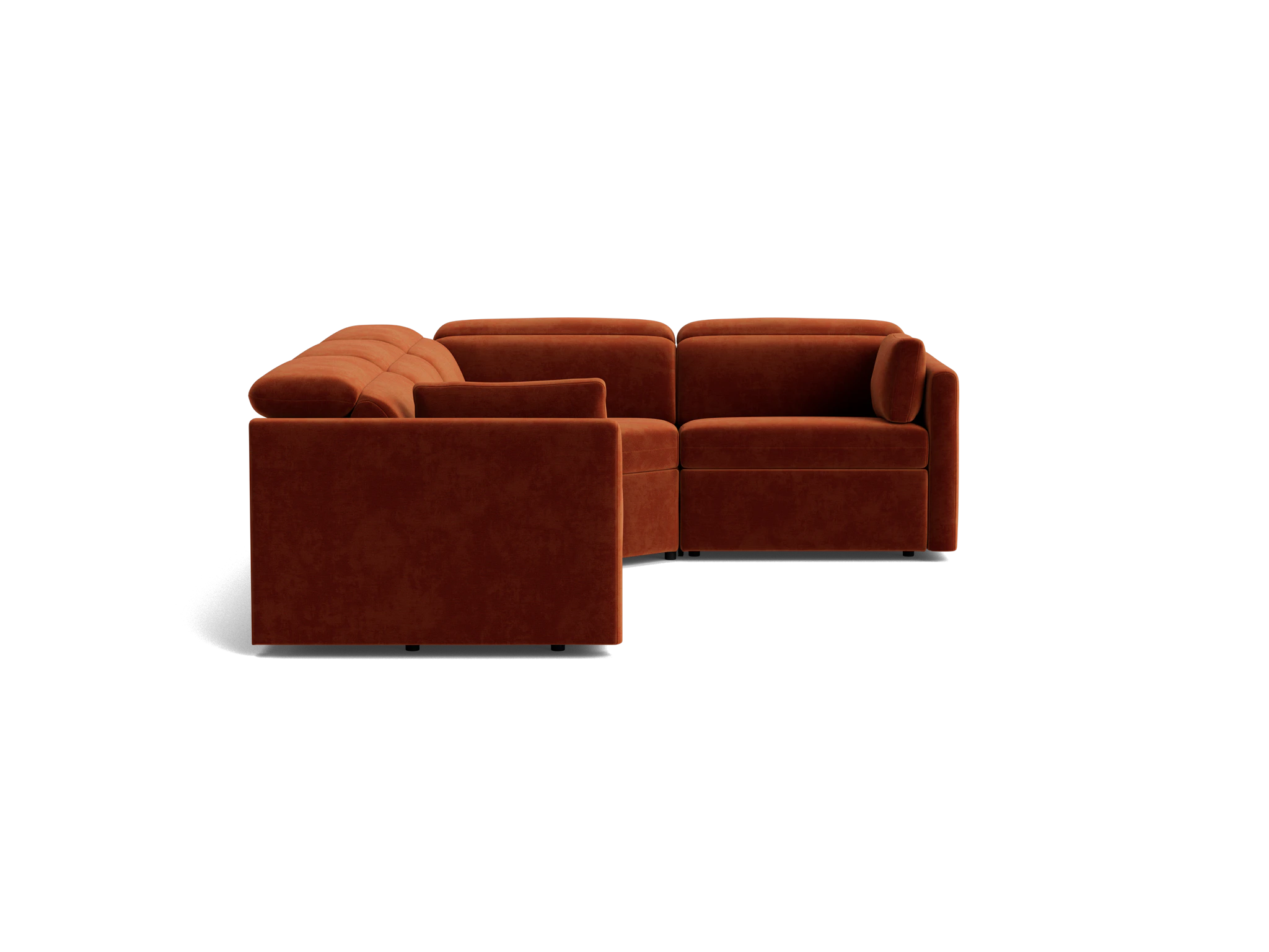fitz modular reclining sectional harper cinnamon