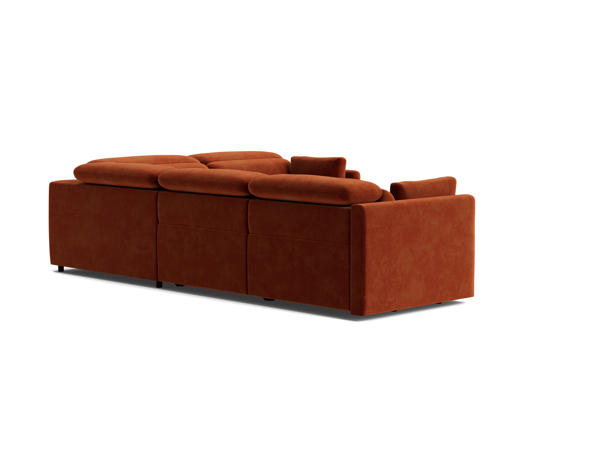 fitz modular reclining sectional harper cinnamon