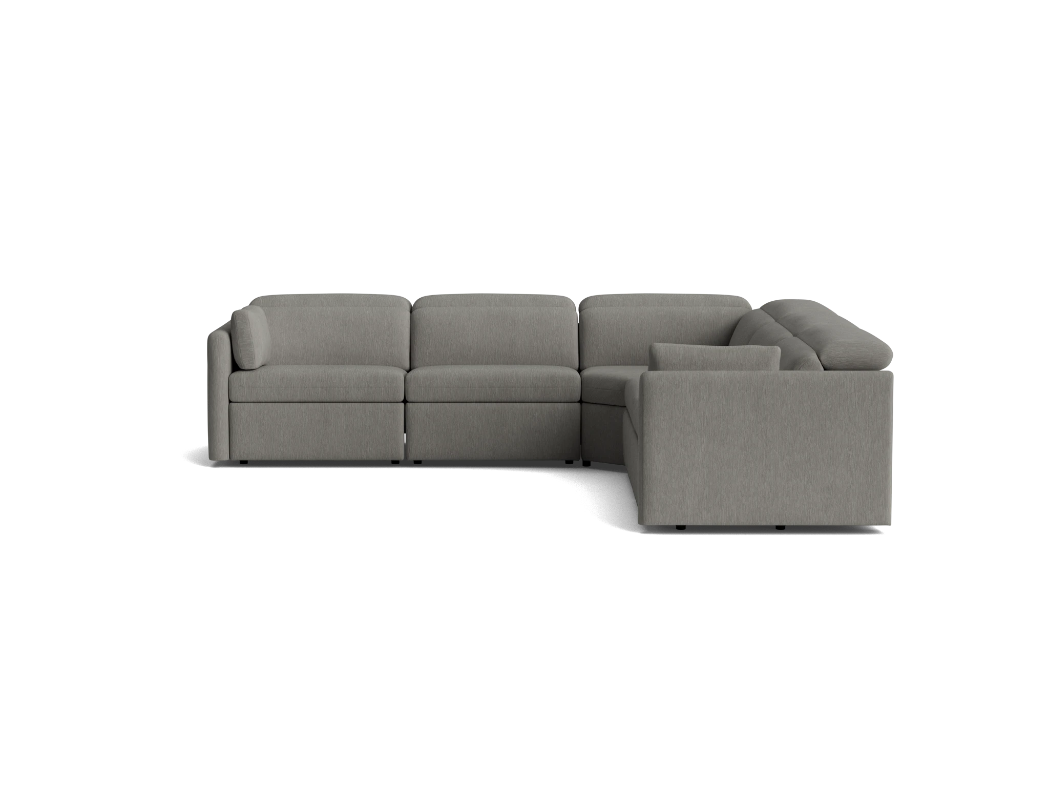 fitz modular reclining corner sectional bentley pewter