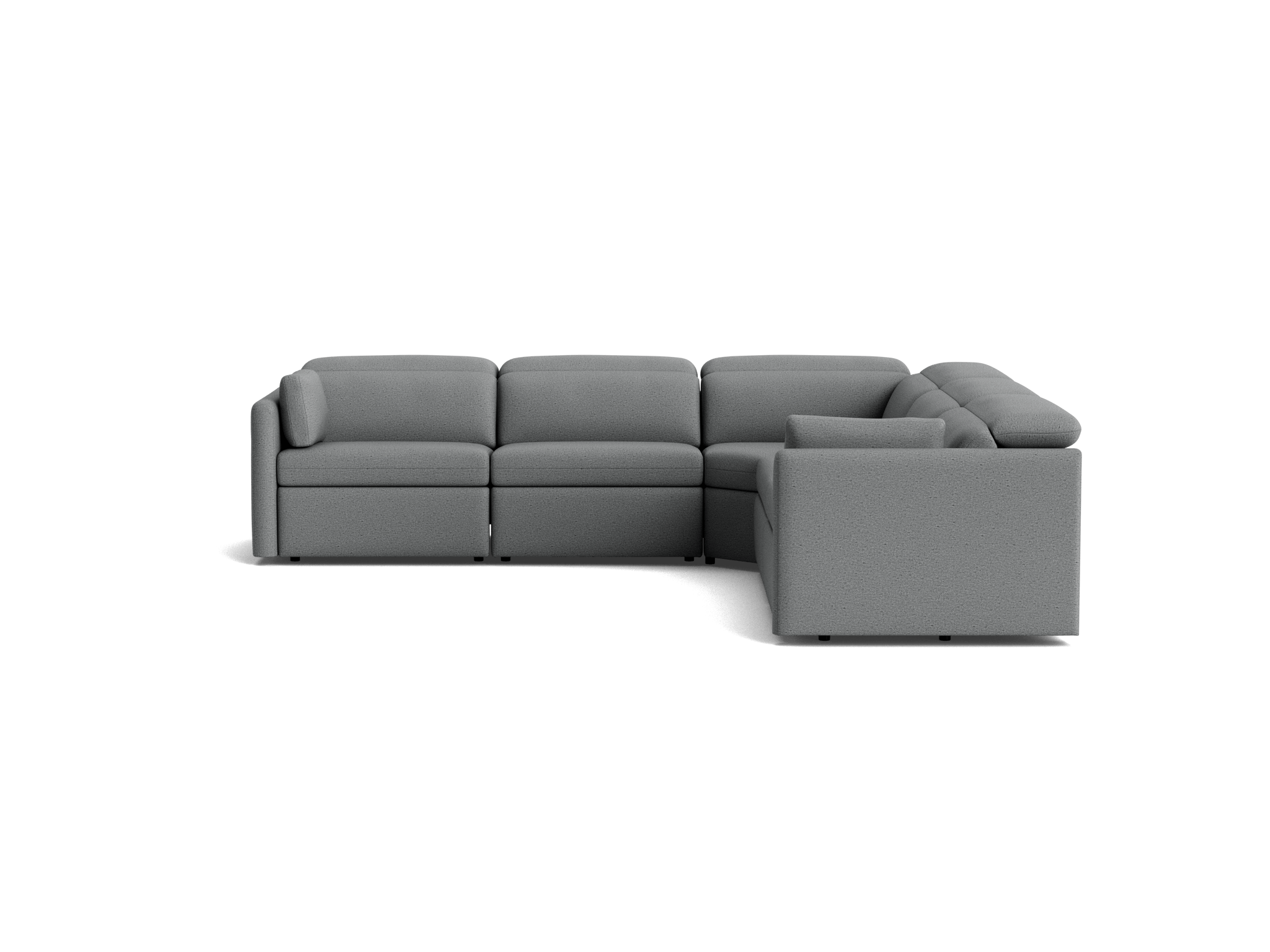 fitz modular reclining corner sectional essence ash