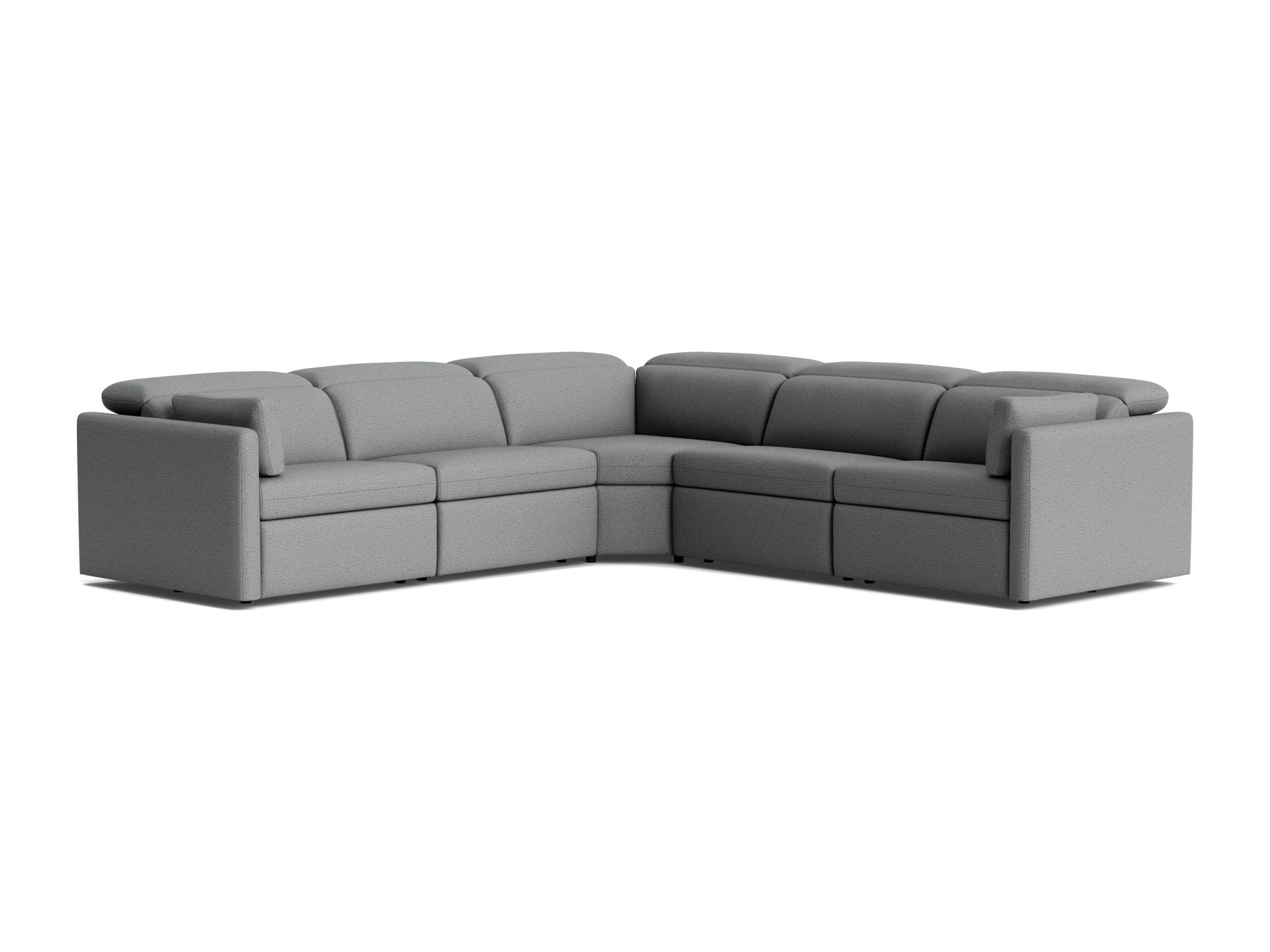 fitz modular reclining corner sectional essence ash