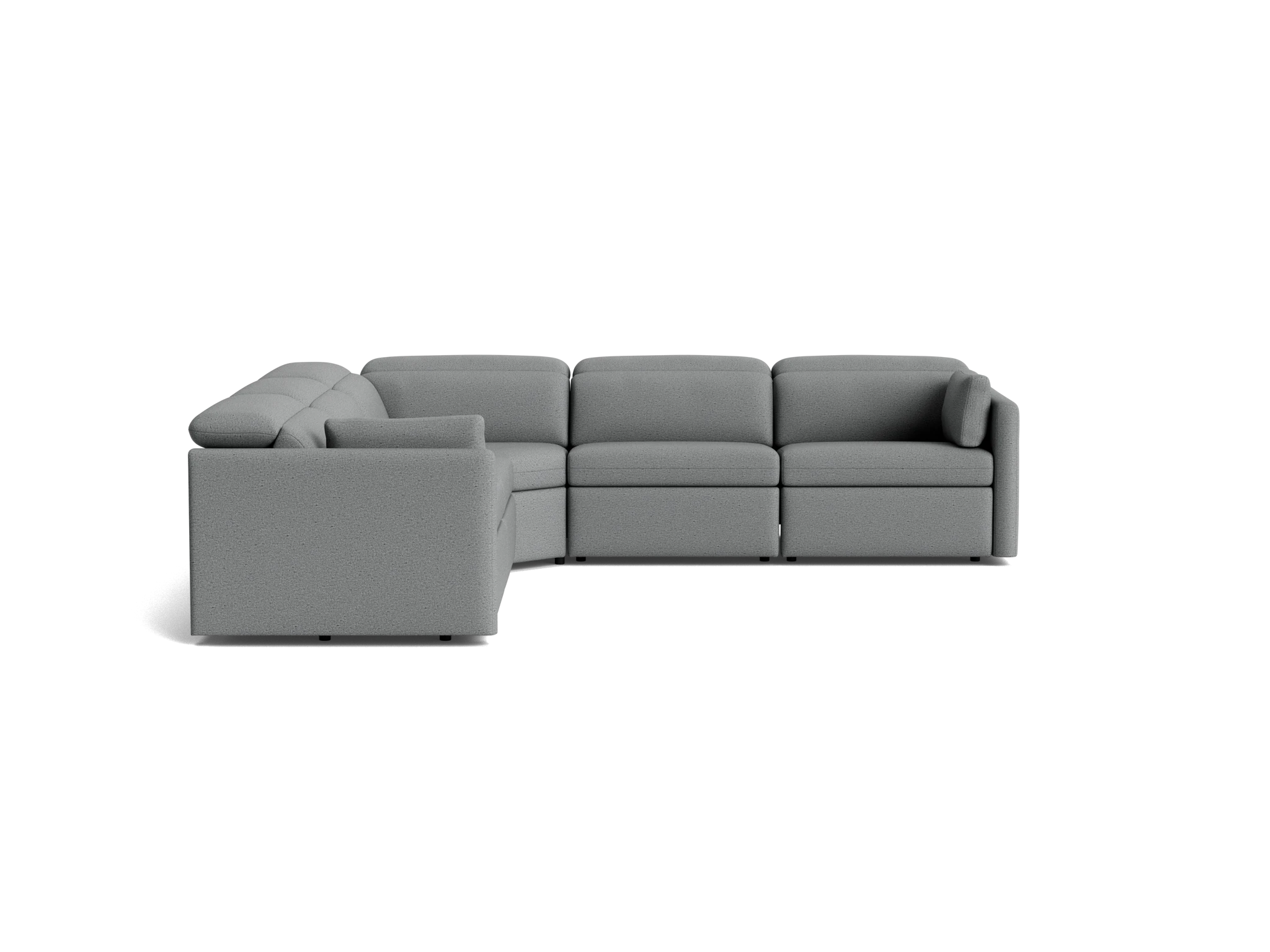 fitz modular reclining corner sectional essence ash