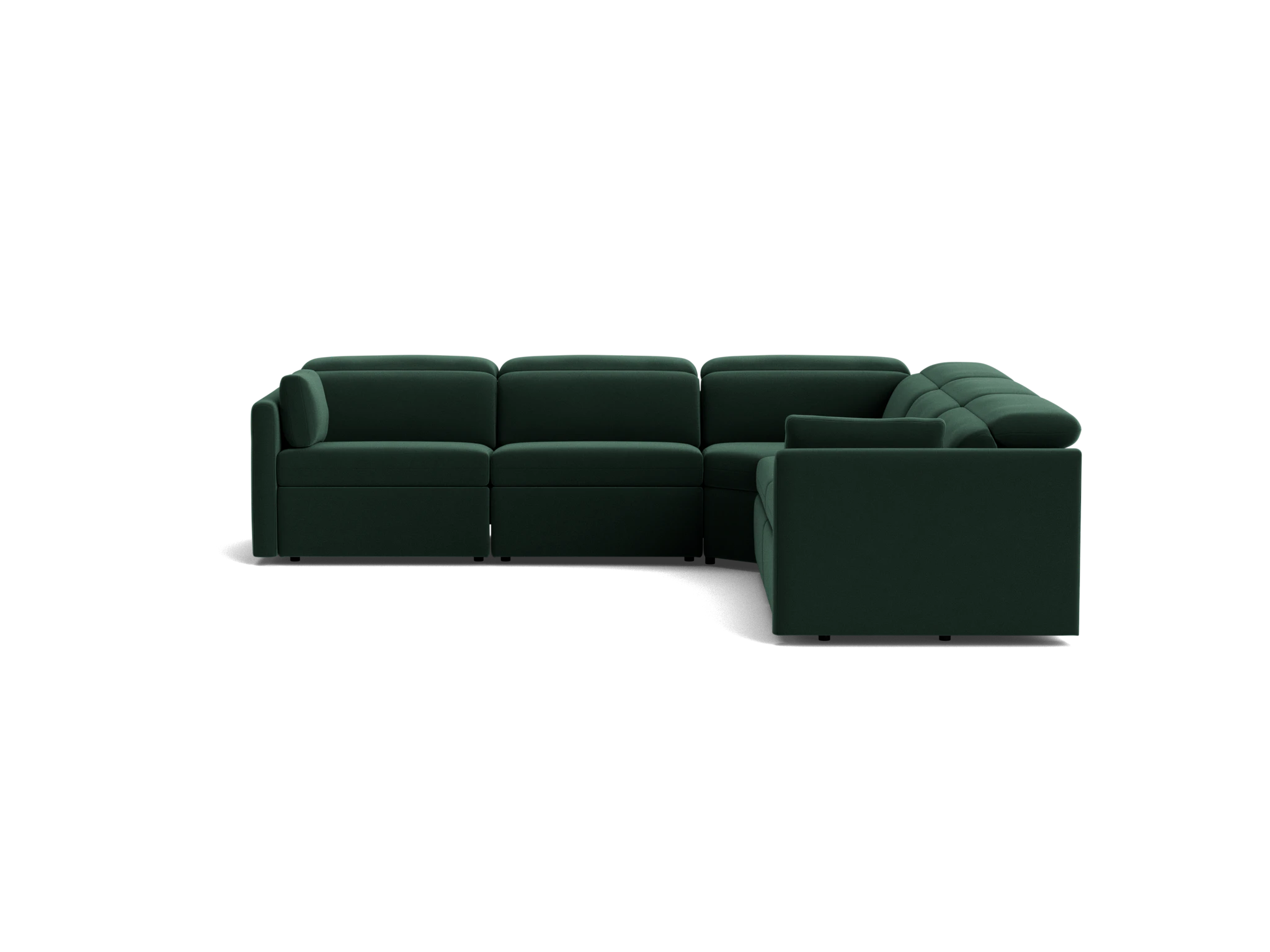 fitz modular reclining corner sectional royale evergreen
