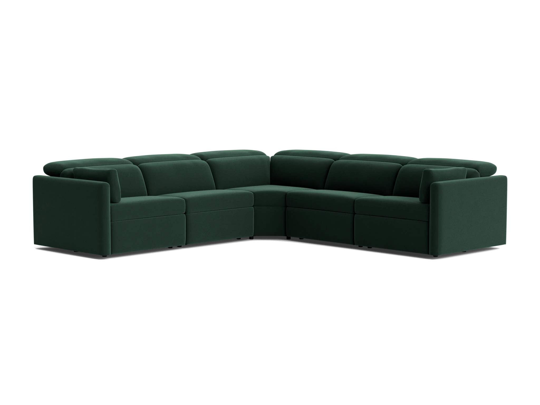 fitz modular reclining corner sectional royale evergreen