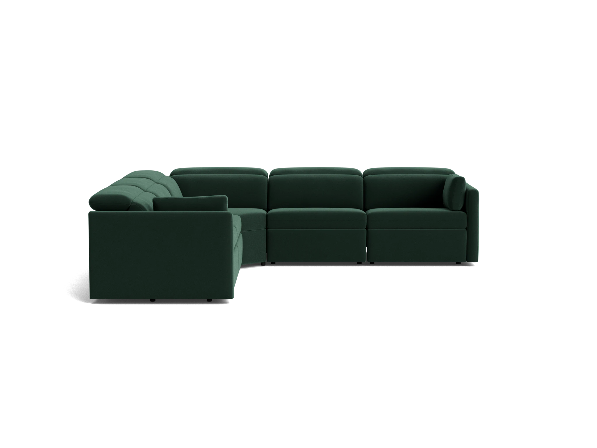 fitz modular reclining corner sectional royale evergreen